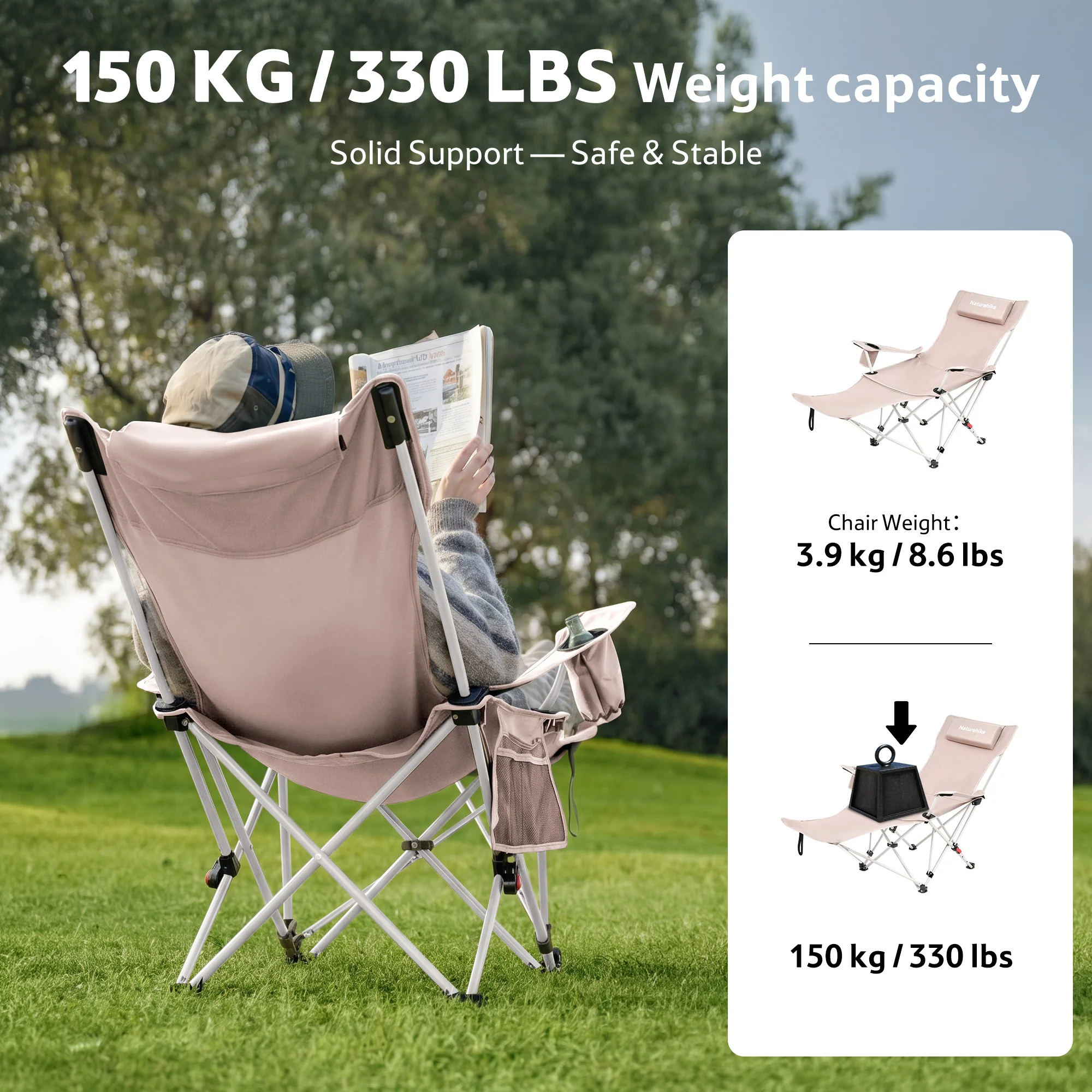 SeaStar™ High-Back Camping Chair with Footrest - Image 7