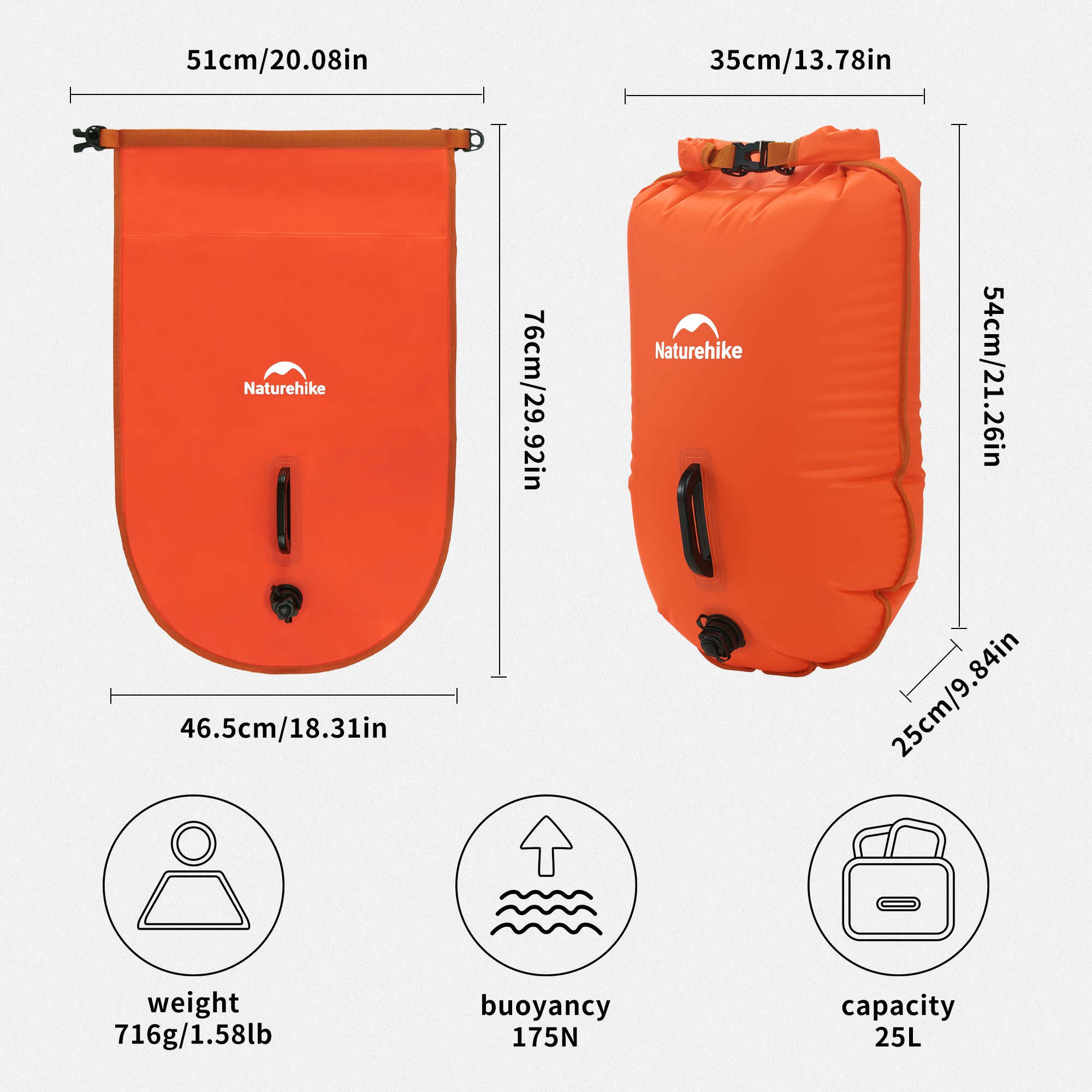 25L High Visible Safety Dry Bag - Image 5