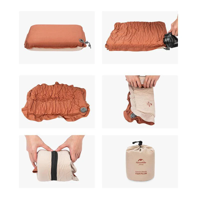 3D Hybrid Foam-Inflatable Camping Pillow - Image 7