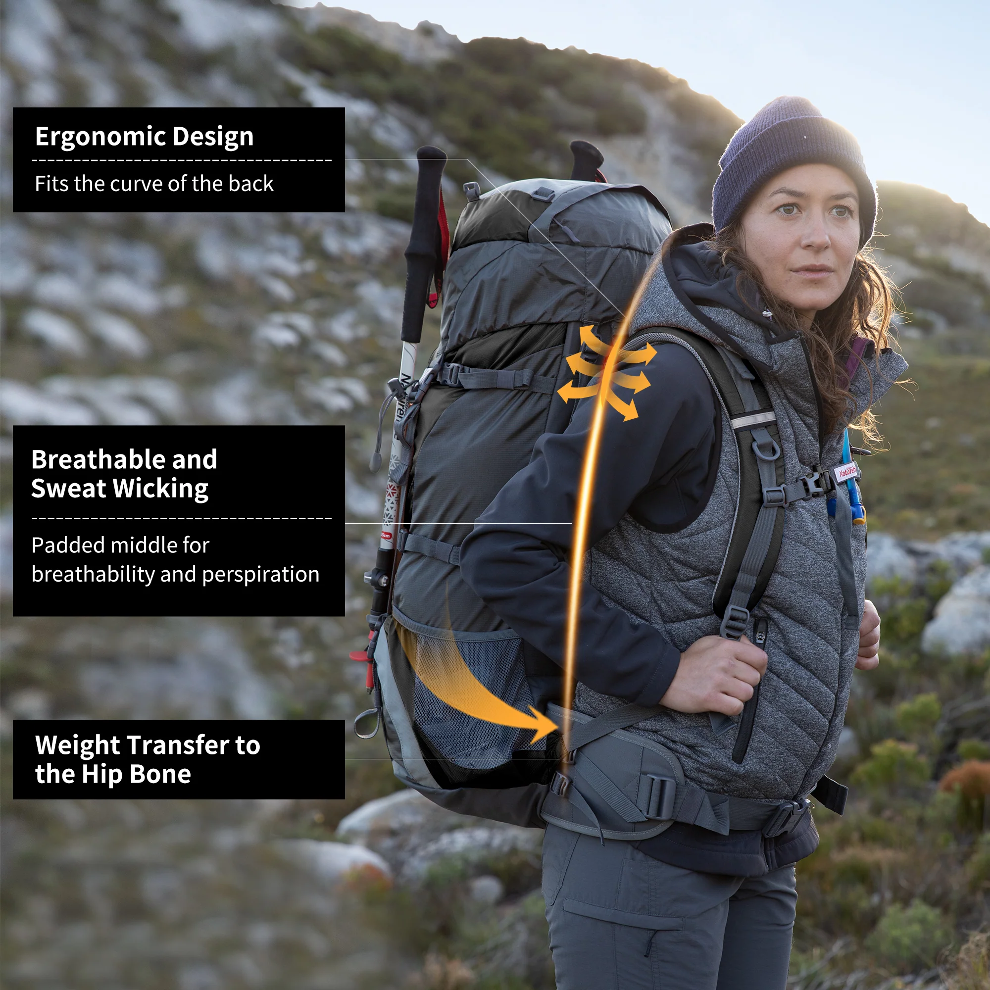 70+5L Mountaineering Backpack - Image 4
