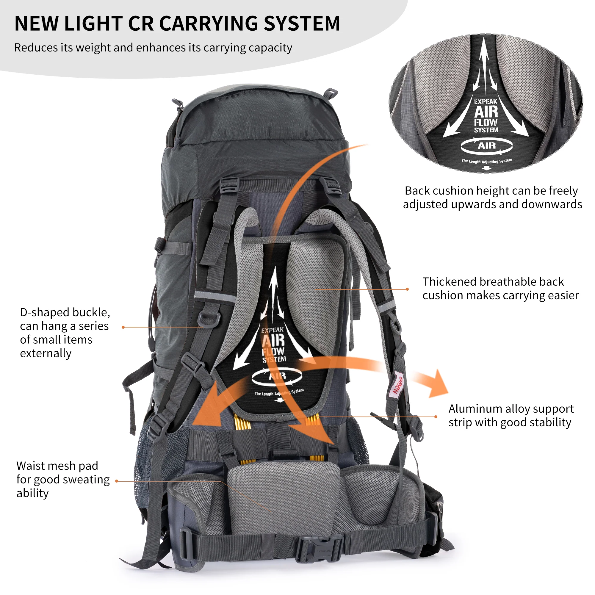 70+5L Mountaineering Backpack - Image 5