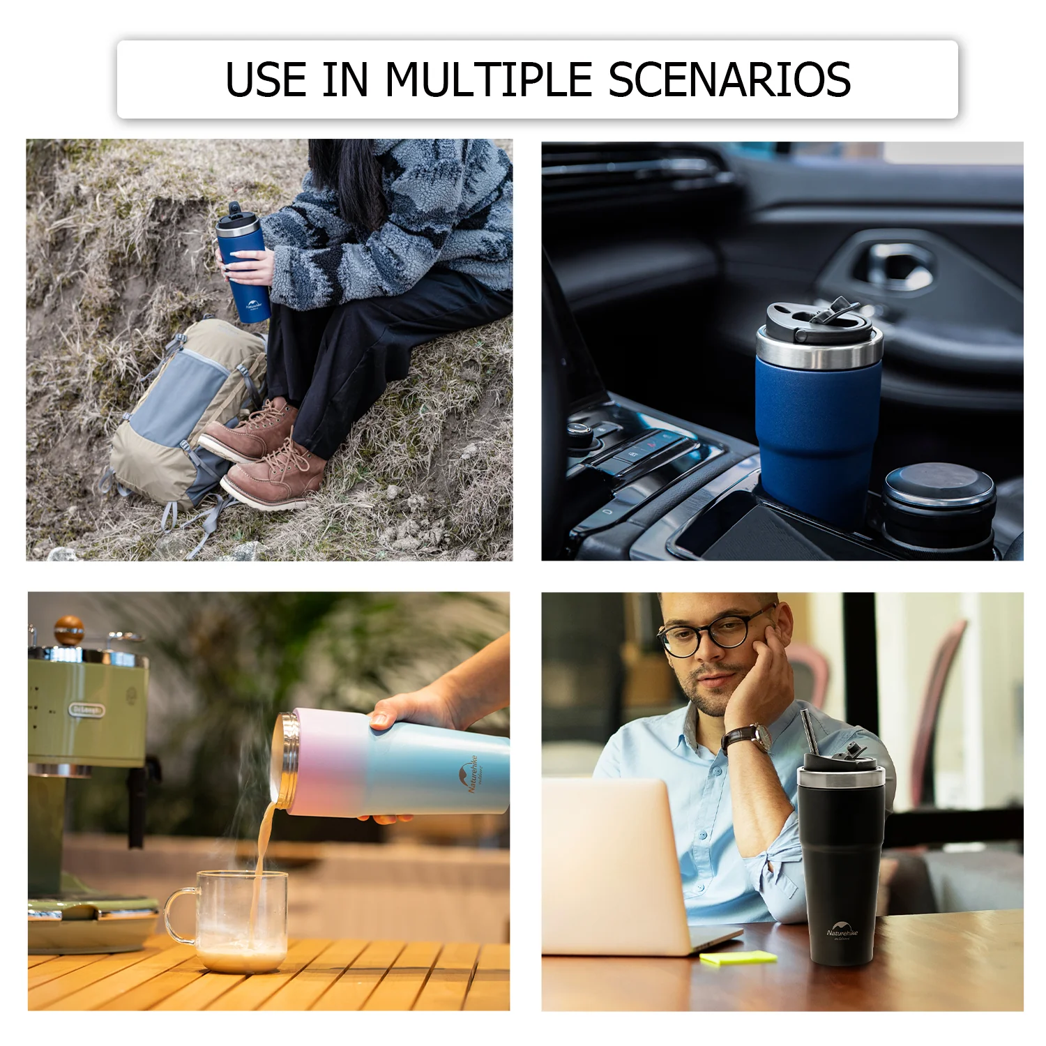 750ml HOT/COLD Stainless Steel Travel Coffee Cup - Image 7