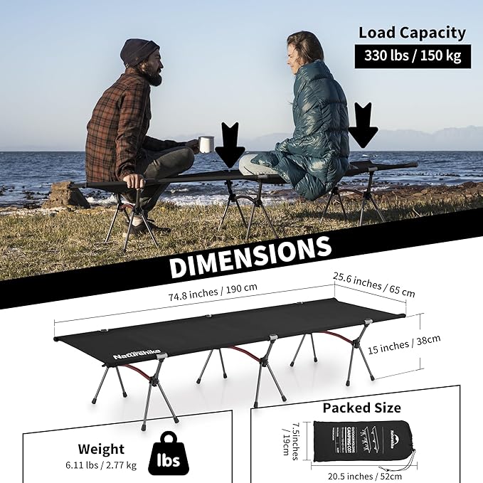 ArmyWild™ XJC04 Folding Camping Cot - Image 4