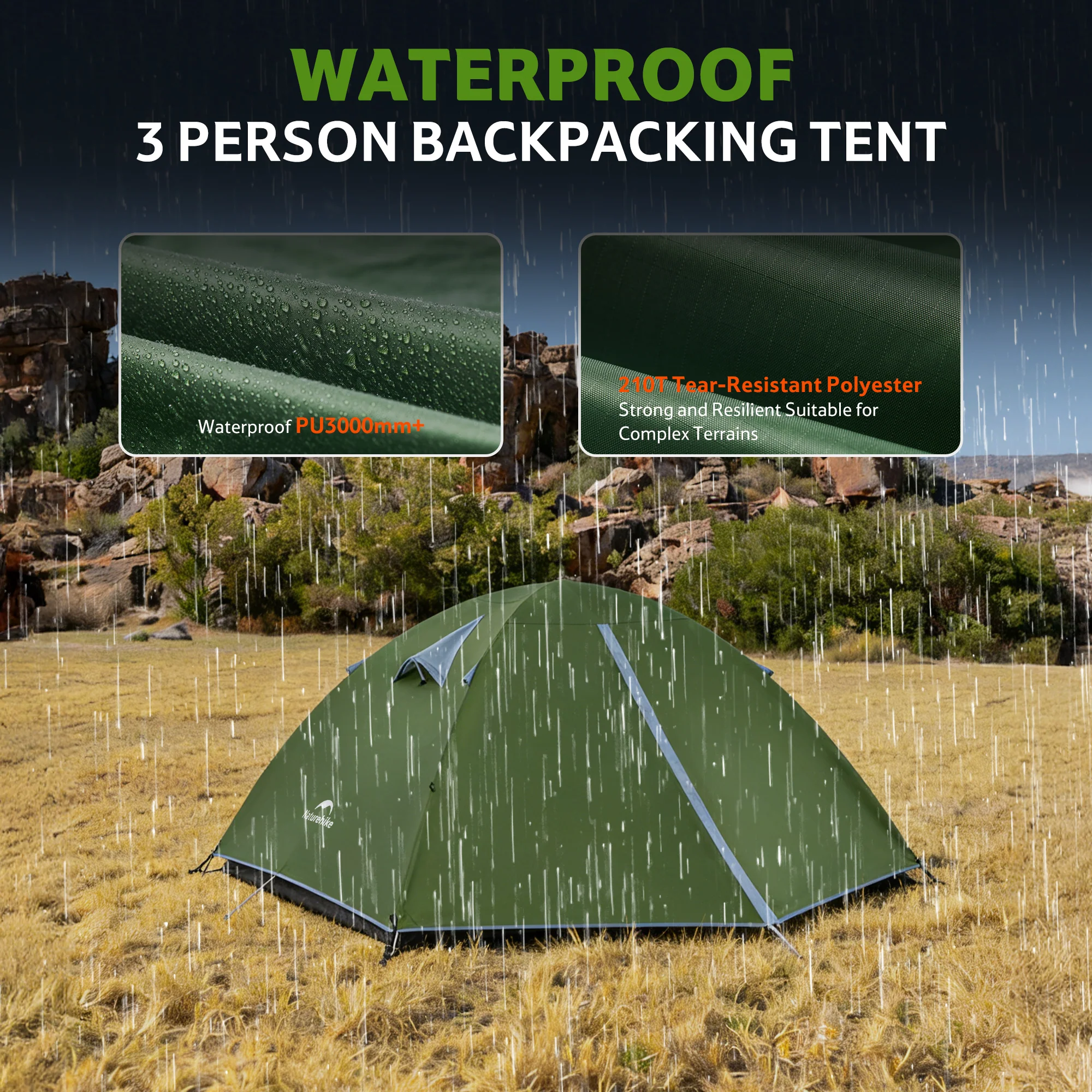 Bleik™ 3-Person Backpacking Tent - Image 10