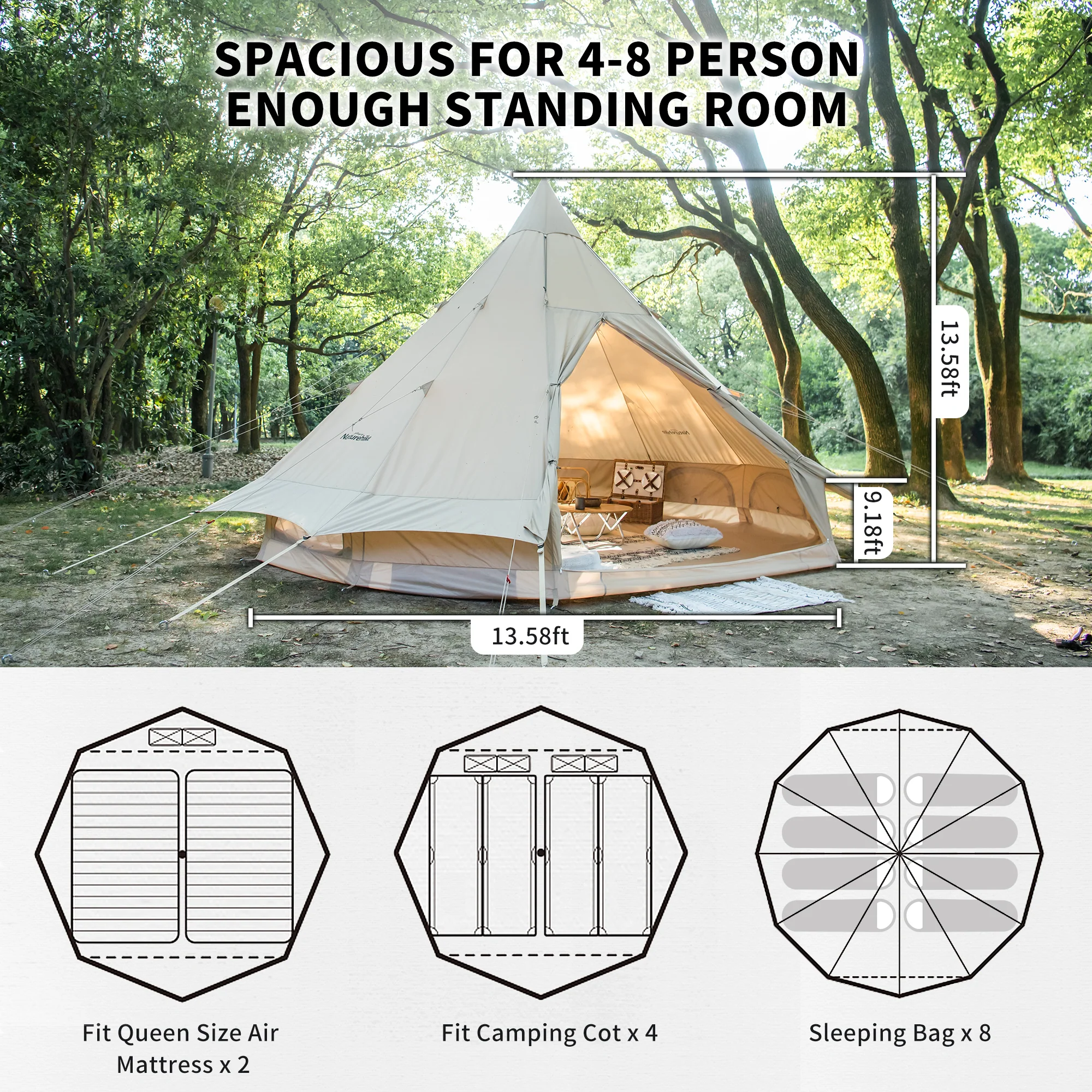 Brighten 12.3 4 Person Glamping Tent - Image 6