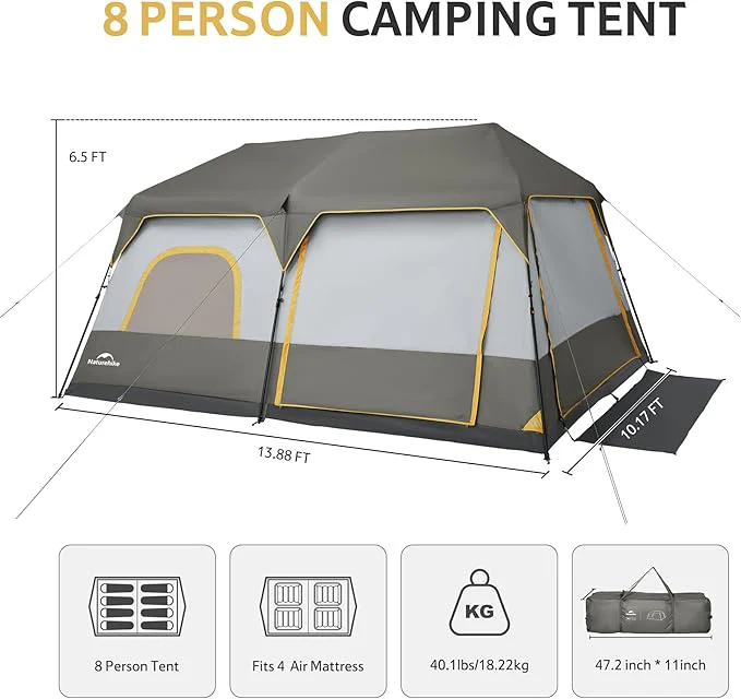 Cape™ 8-Person Pop-Up Camping Tent - Image 3