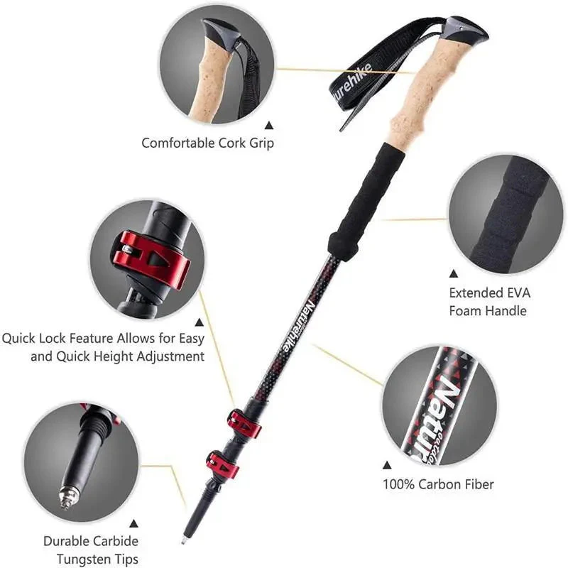 Carbon Fiber Trekking Poles - Image 4