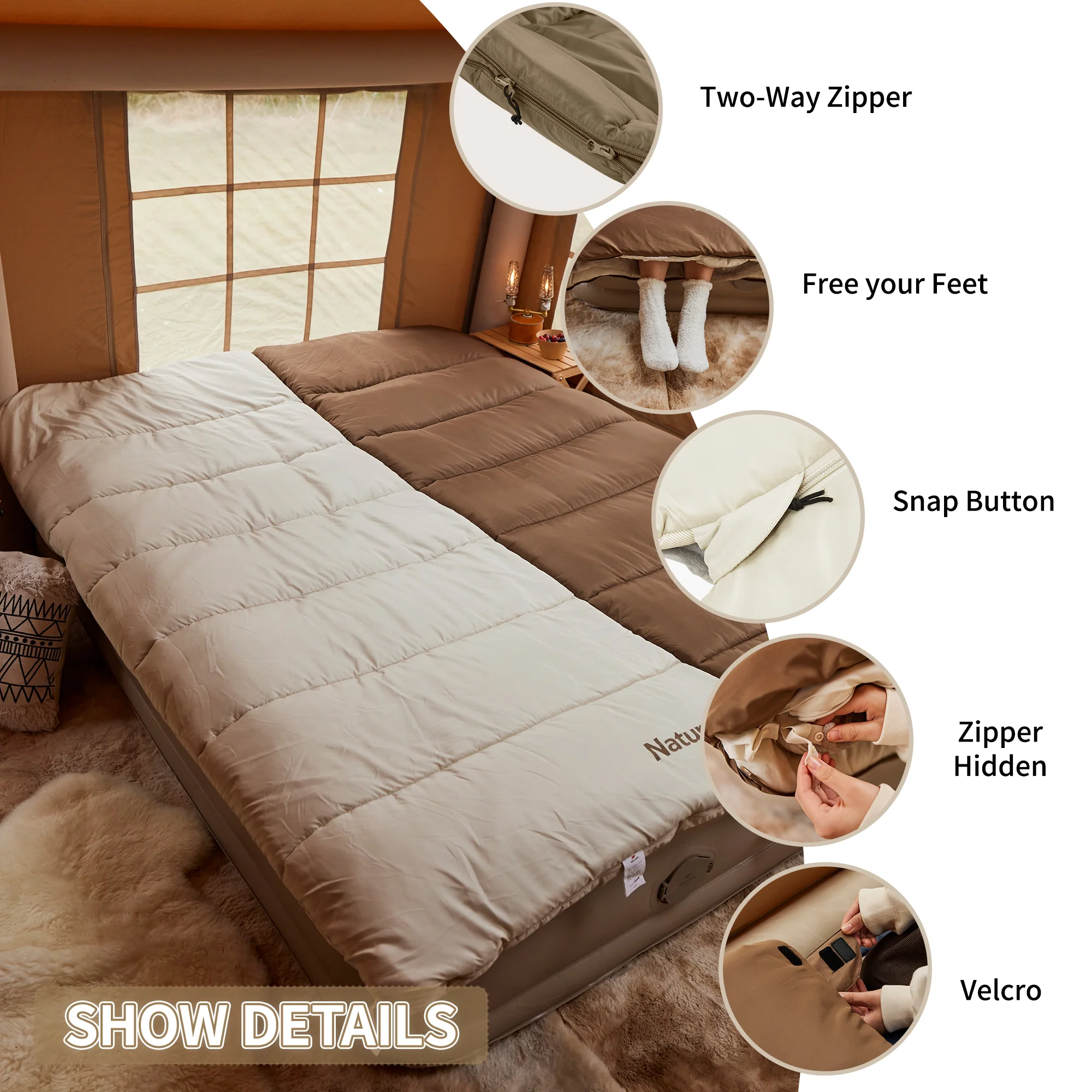 Ceng Ran™ CR450 Layered Cotton Sleeping Bag - Image 4