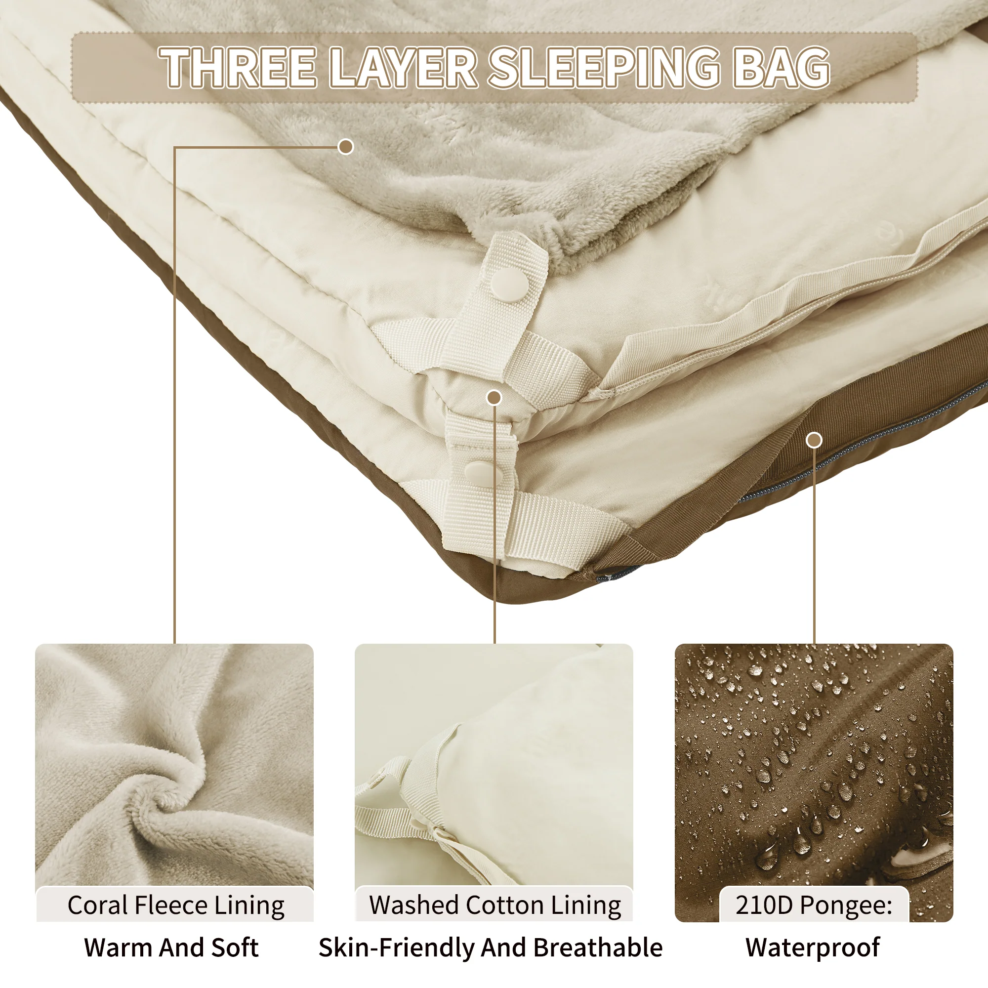 Ceng Ran™ CR450 Layered Cotton Sleeping Bag - Image 7