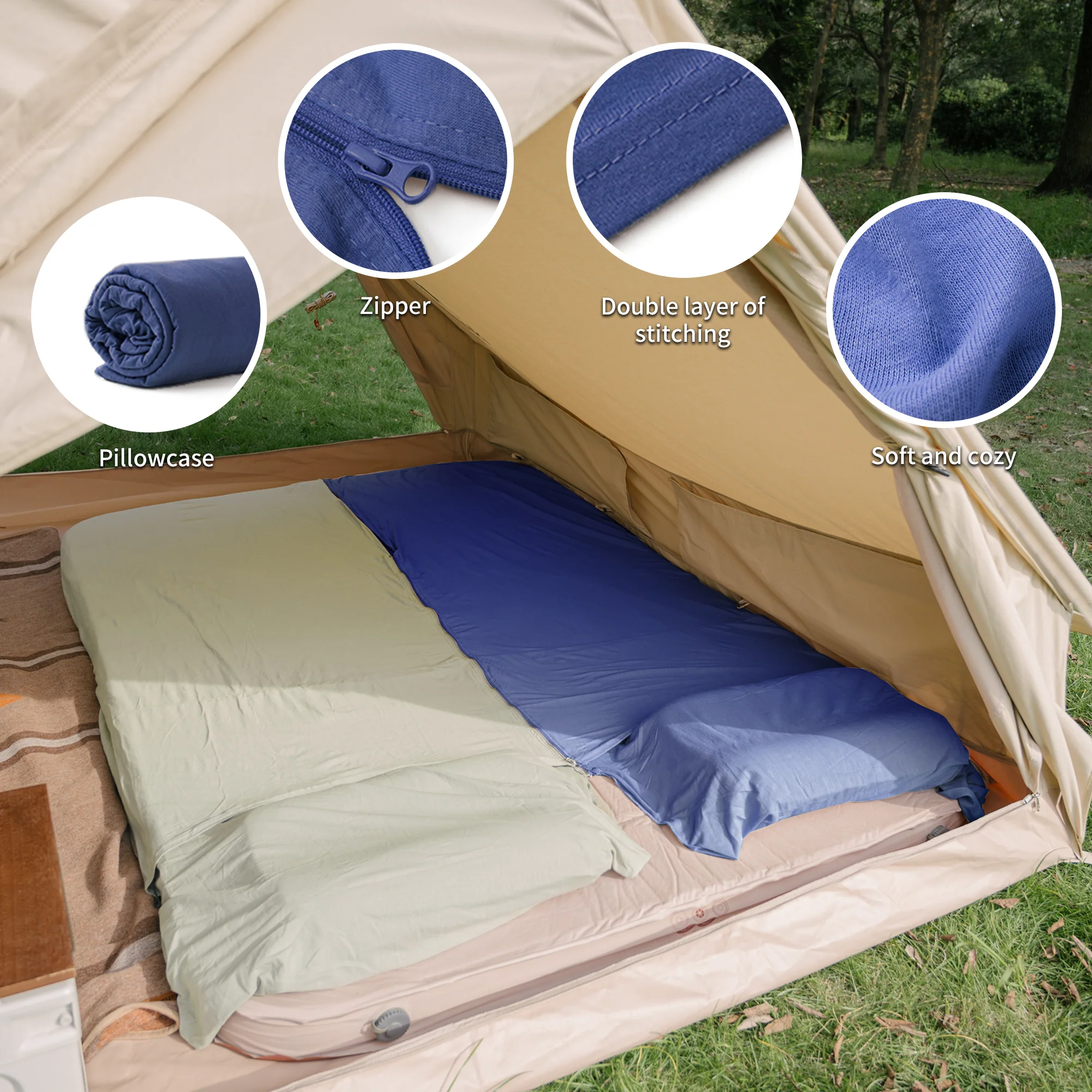 CL075 Cotton Sleeping Bag Liner - Image 8