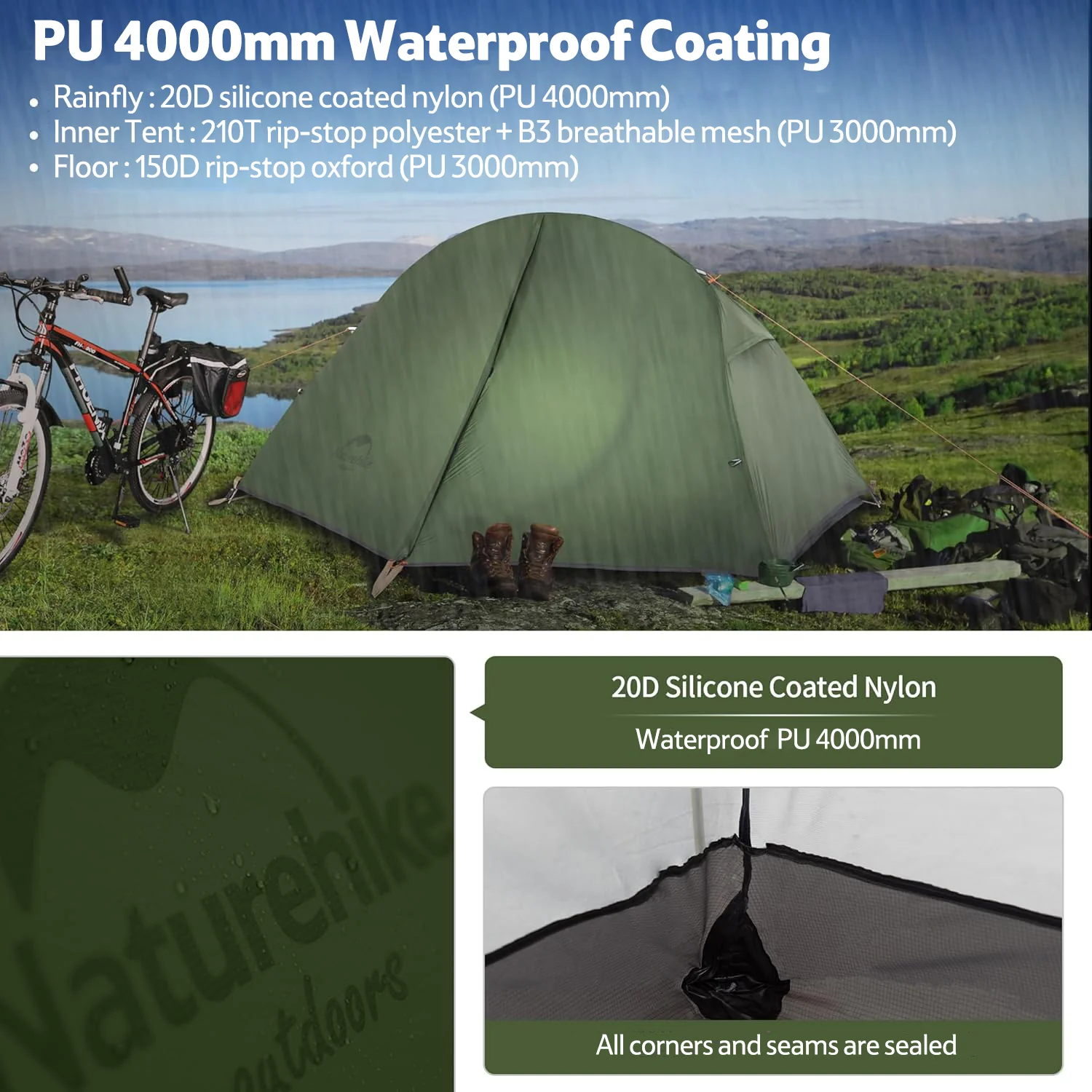 Cloud Trek™ 1-Person Ultralight Bikepacking Tent - Image 3