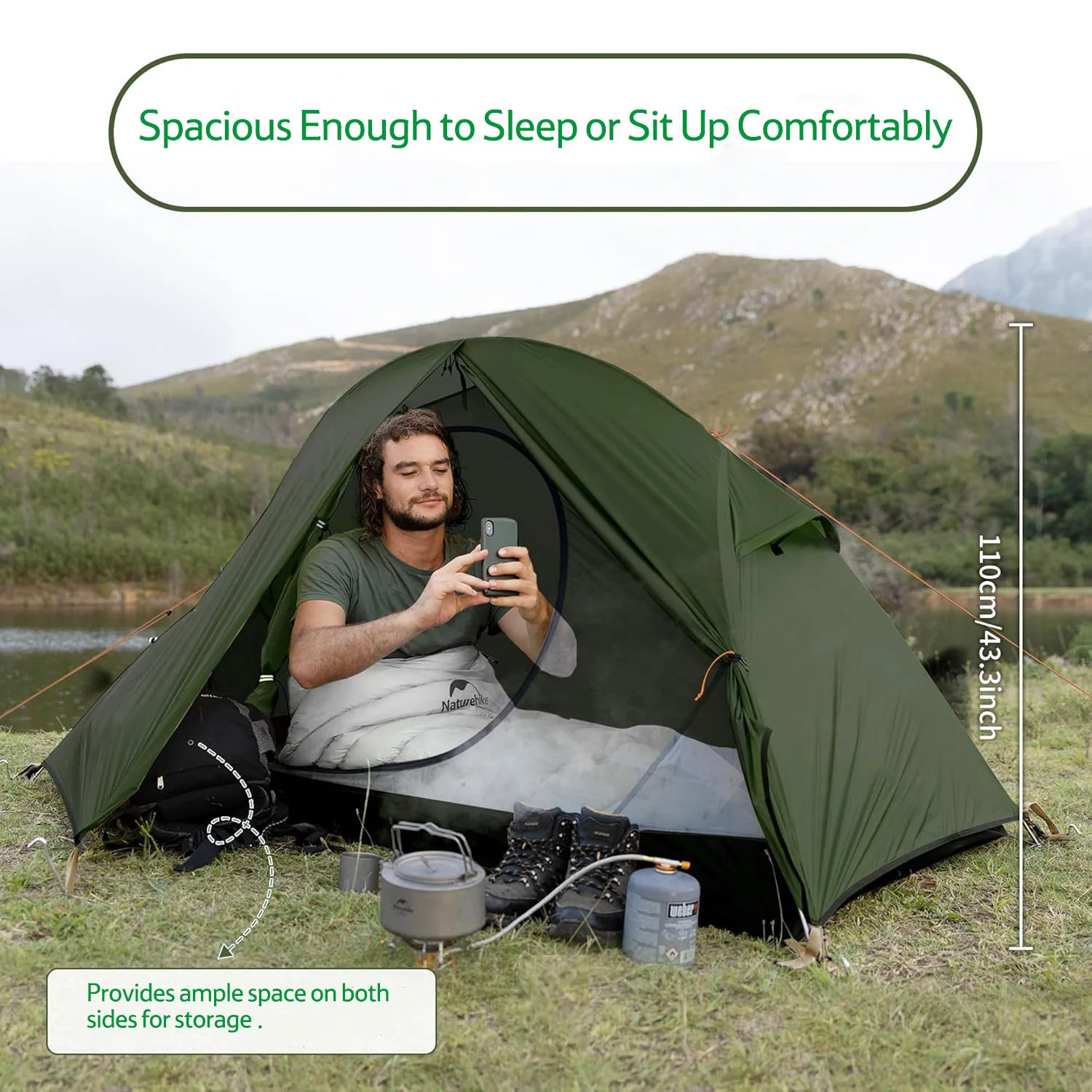Cloud Trek™ 1-Person Ultralight Bikepacking Tent - Image 4