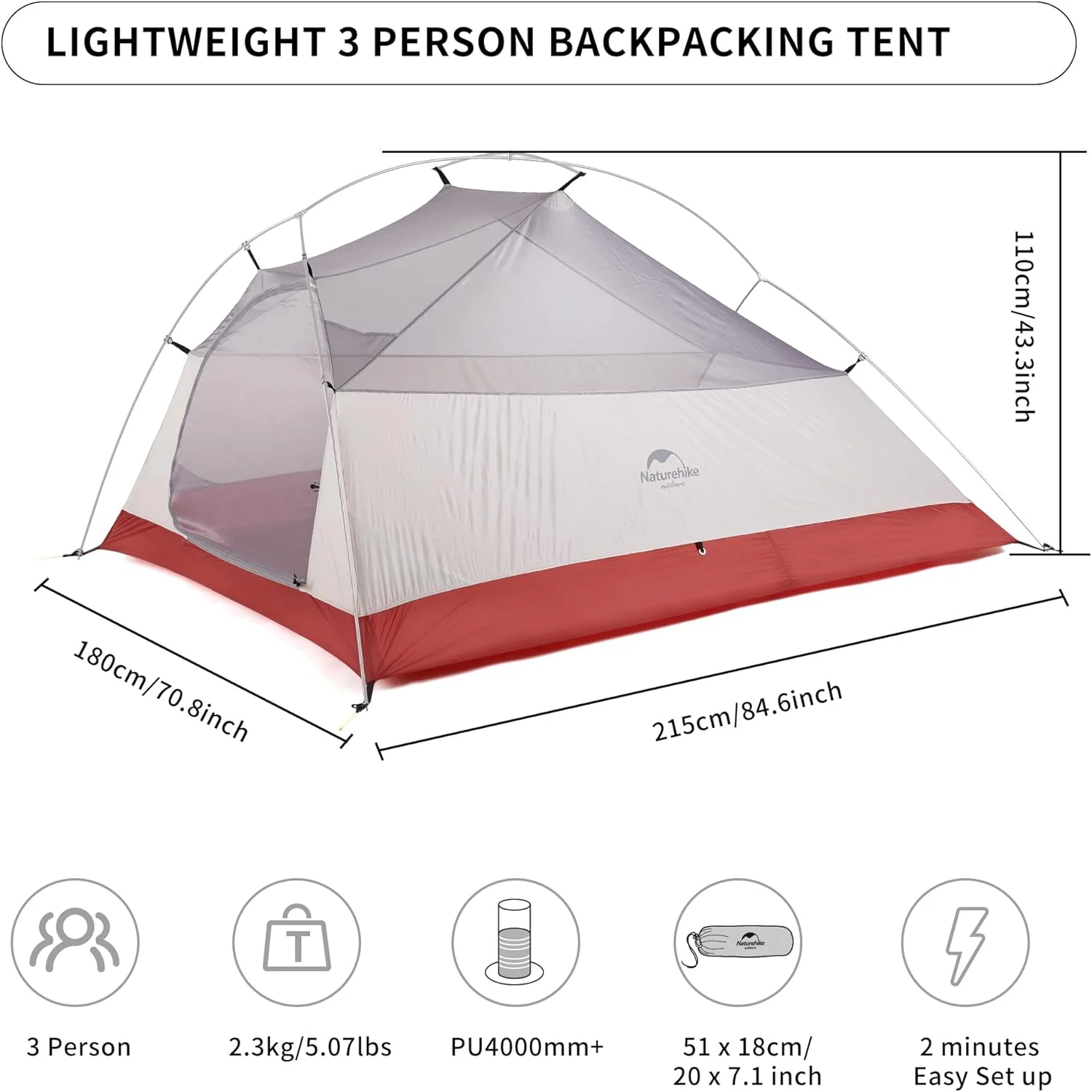 Cloud Up™ 3-Person Ultralight Backpacking Tent - Image 6