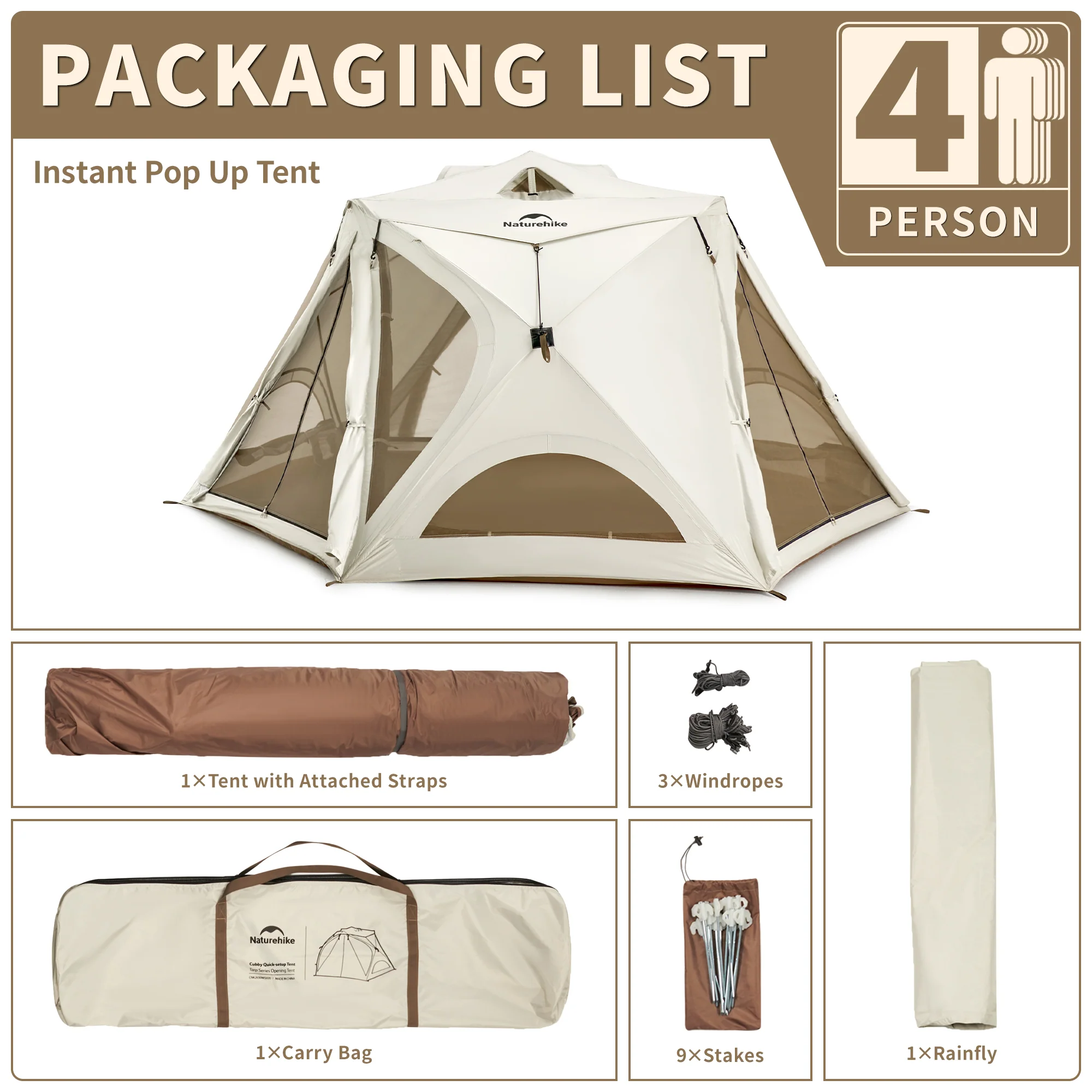 Cubby™ Instant Pop-up Camping Tent - Image 8
