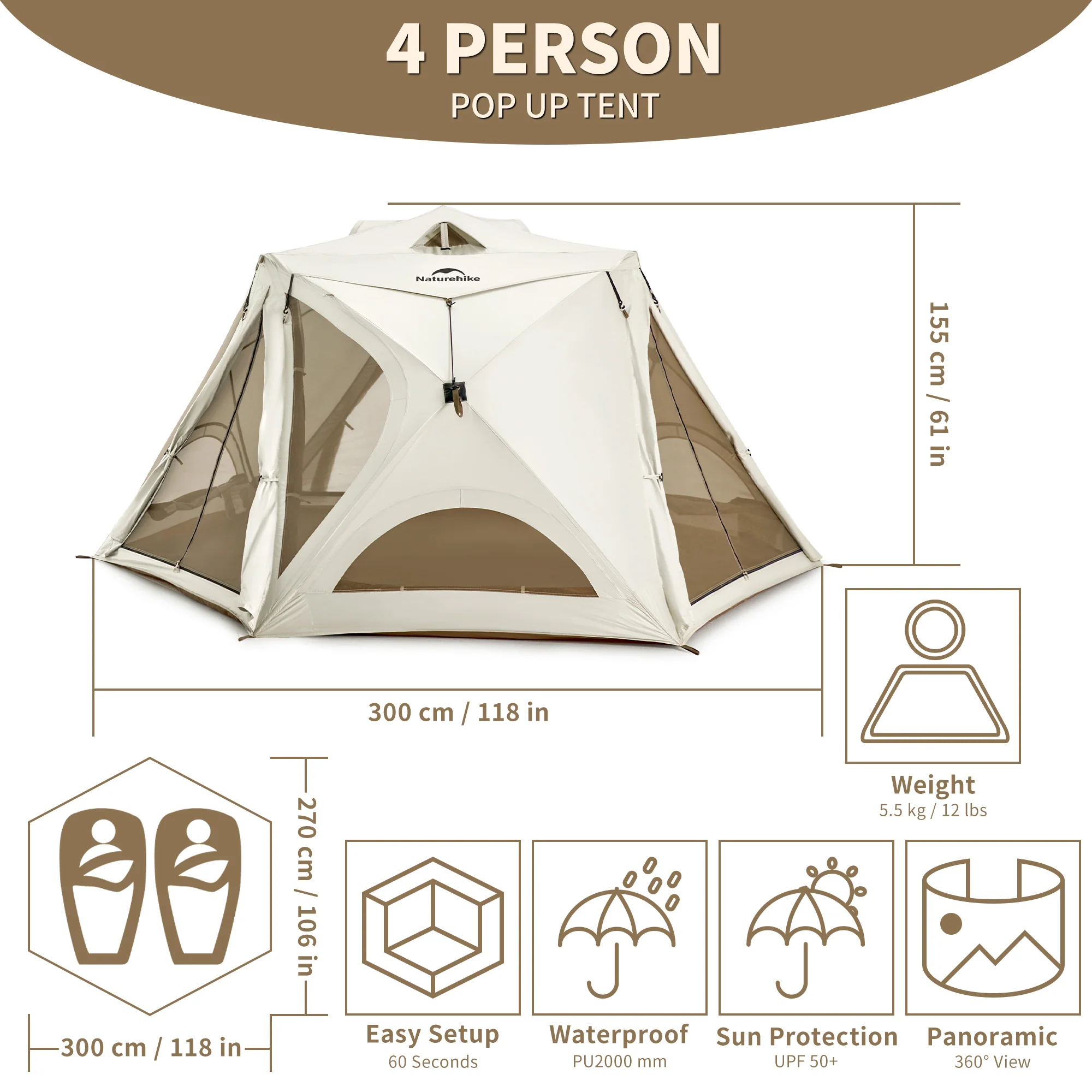Cubby™ Instant Pop-up Camping Tent - Image 9
