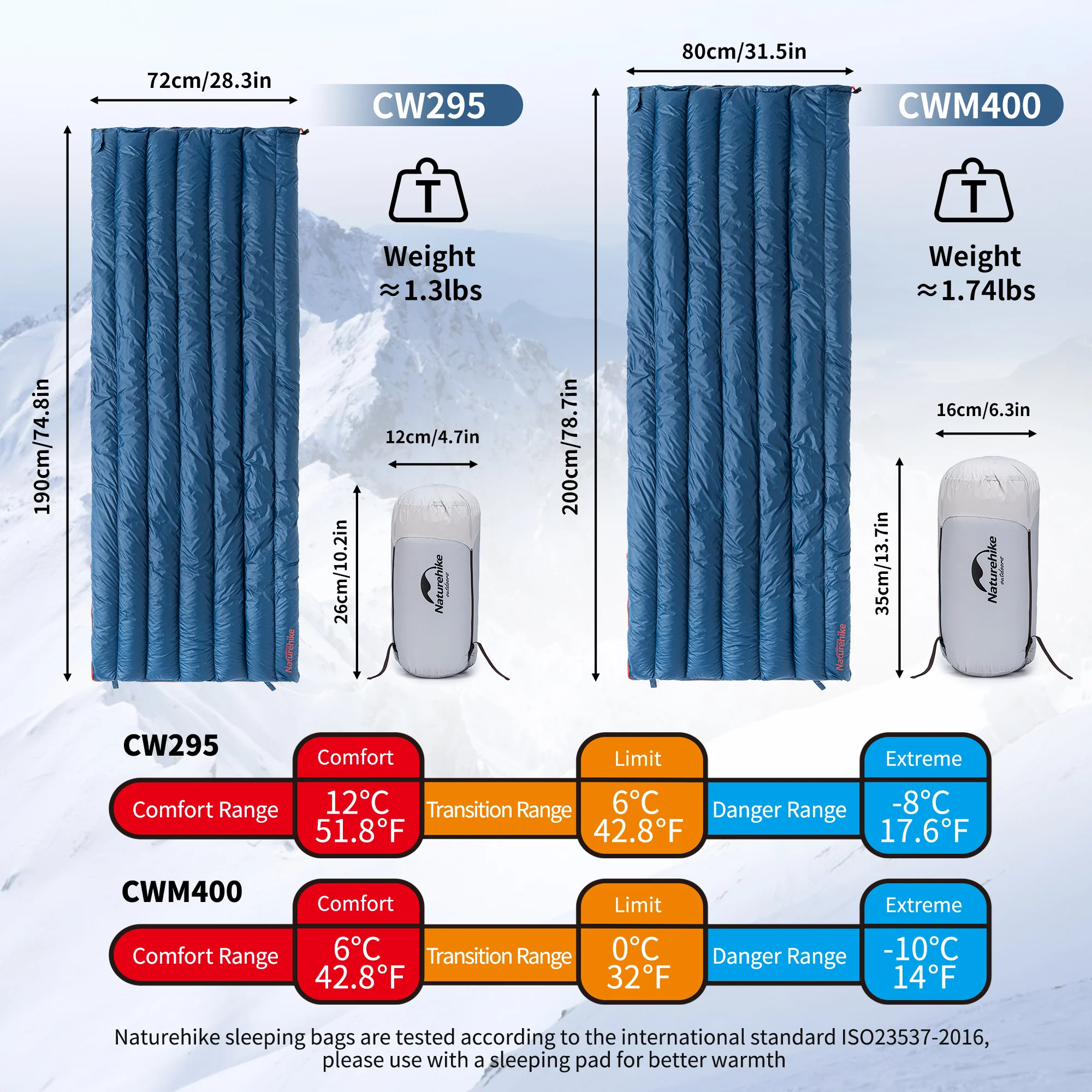 CWM™400 Down Ultralight Sleeping Bag 43°F / 6°C - Image 11