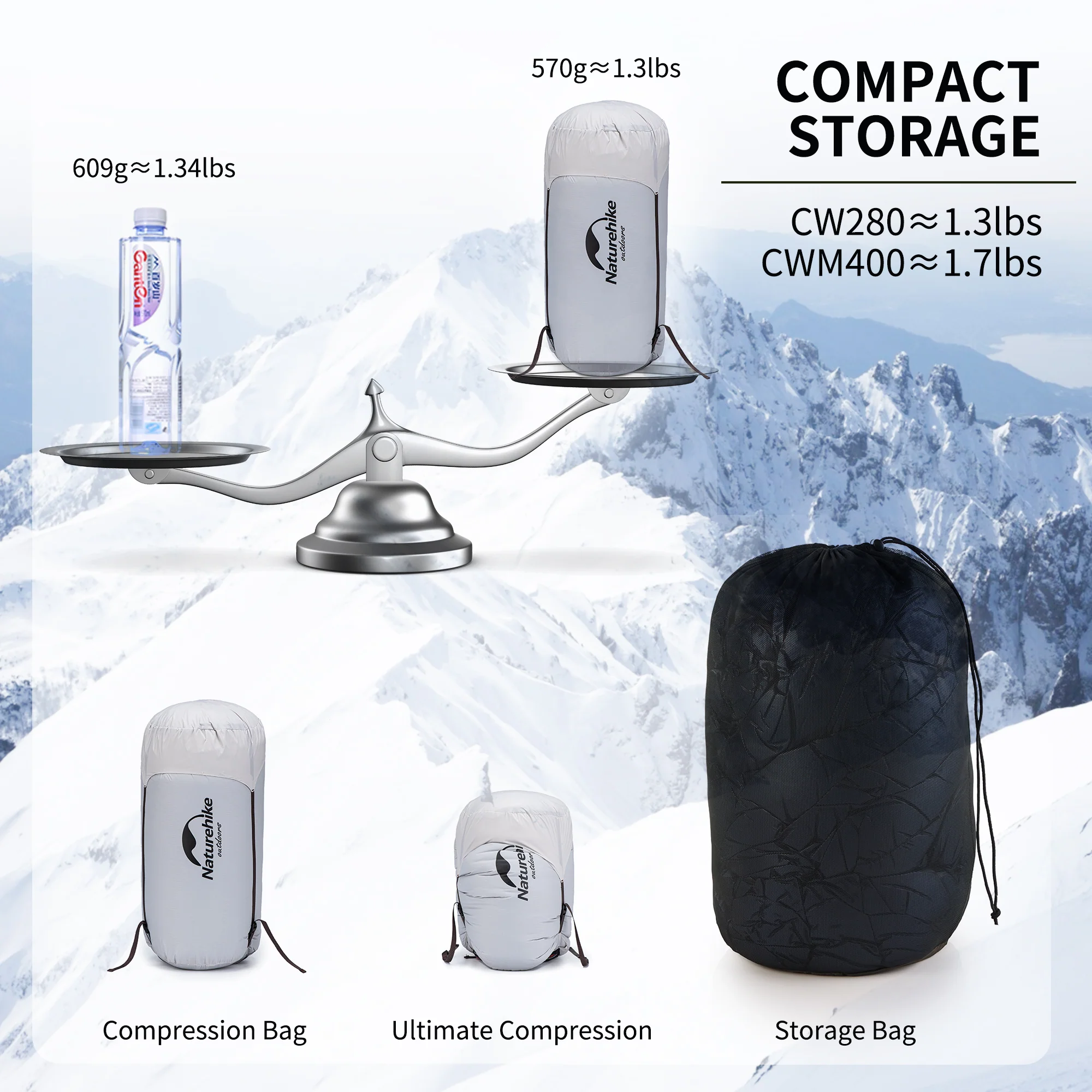 CWM™400 Down Ultralight Sleeping Bag 43°F / 6°C - Image 13