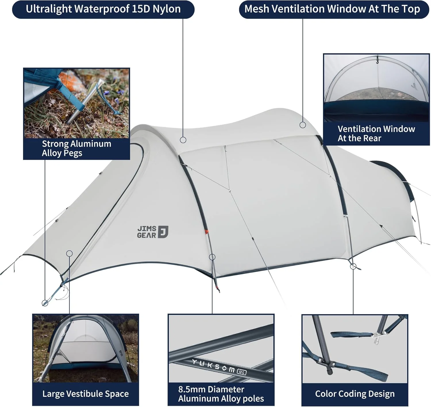 DABAN™ 2-Person Ultralight 4-Season Tunnel Tent - Image 5