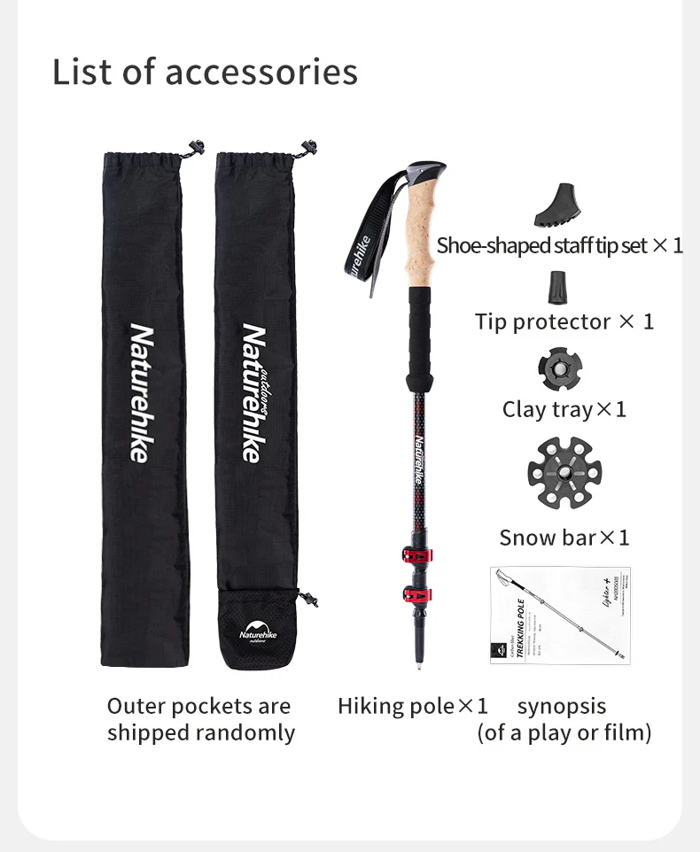 Far Wind™ Three-section Telescopic Carbon Trekking Pole - Image 14