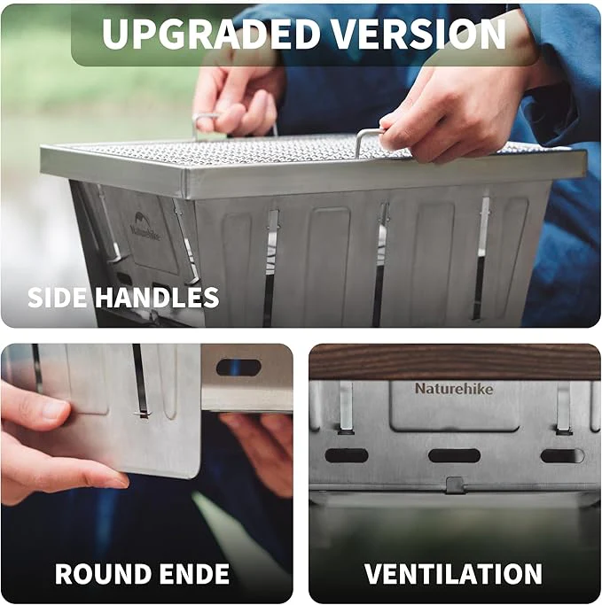 FieldVale™ Stainless Steel Folding BBQ Grill - Image 5