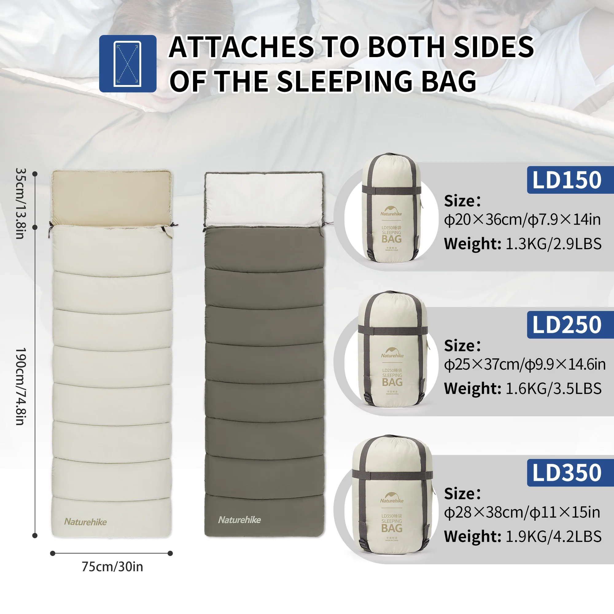 FlowLite™ LD150 Hooded Synthetic Sleeping Bag 54°F / 12°C - Image 3