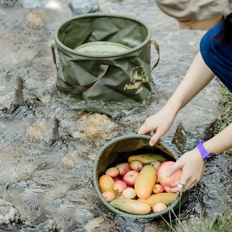 Naturehike Foldable Waterproof Round Camping Bucket - Image 6