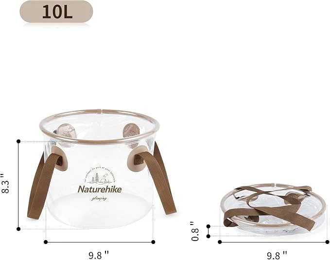 Naturehike Foldable Waterproof Round Camping Bucket - Image 8
