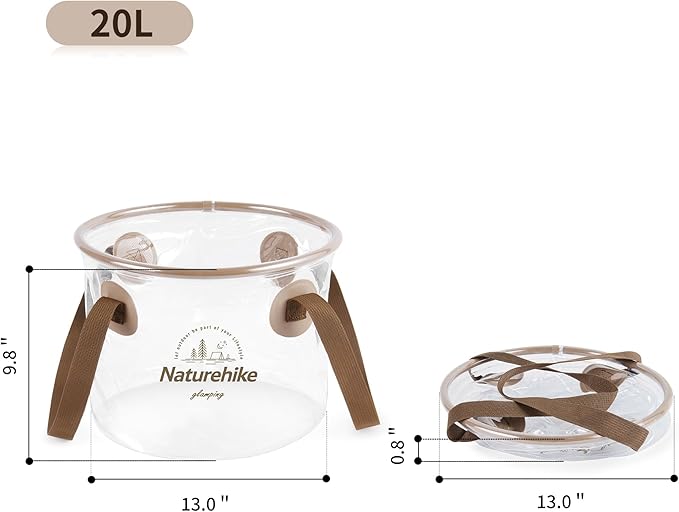 Naturehike Foldable Waterproof Round Camping Bucket - Image 9