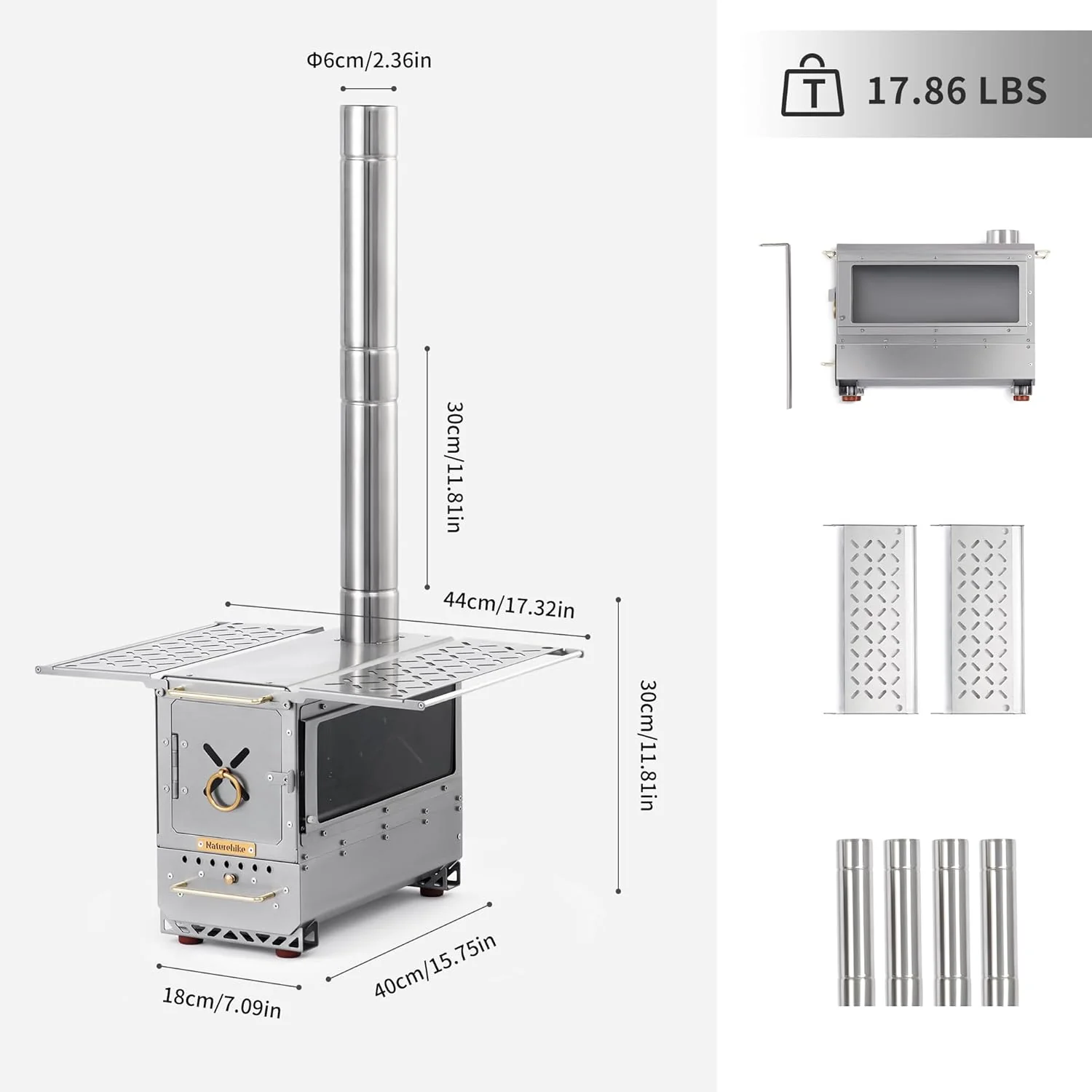 Icefield™ Tabletop Wood-Burning Stove with Chimney - Image 5