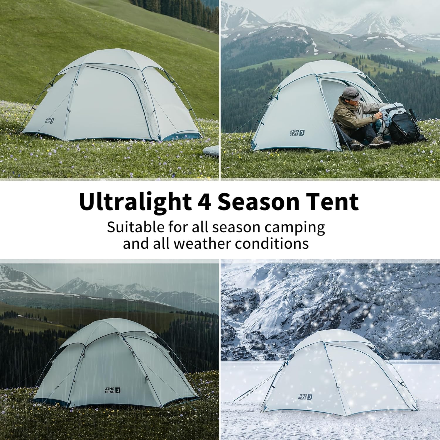 JIMS™ 1-Person Ultralight 4-Season Tent - Image 7