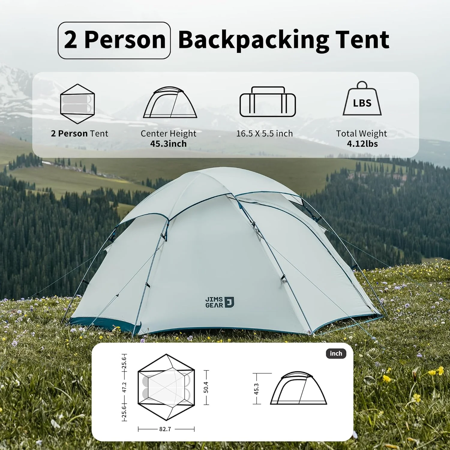 JIMS™ 2-Person Ultralight 4-Season Tent - Image 9