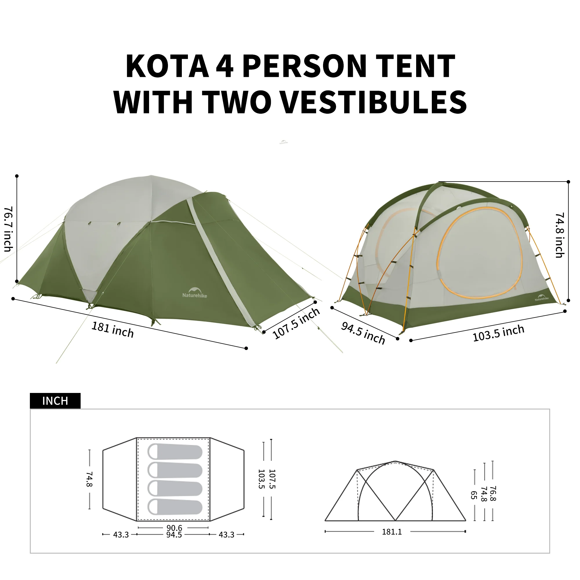 KOTA™ 4-Person Camping Tent - Image 7