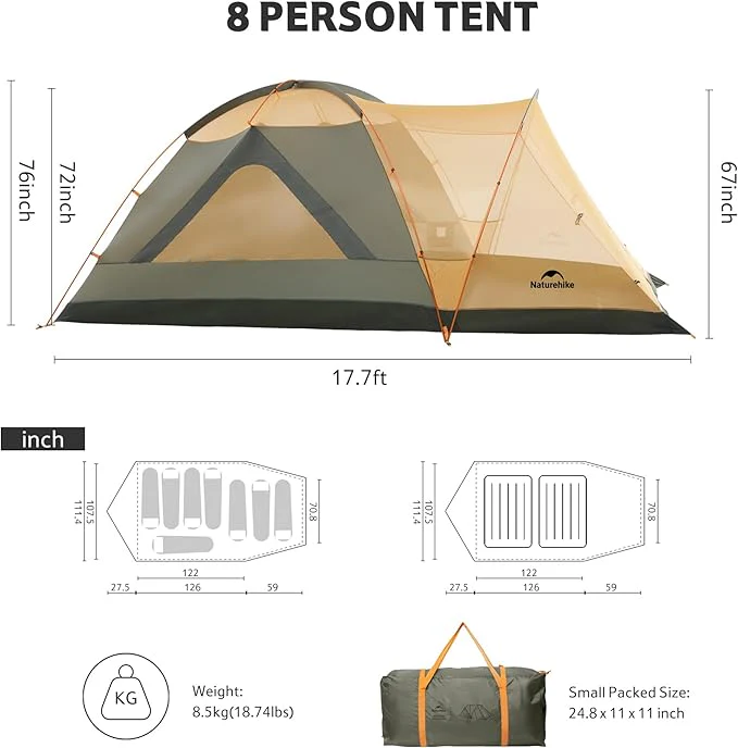 KOTA™ 8-Person Camping Tent - Image 4