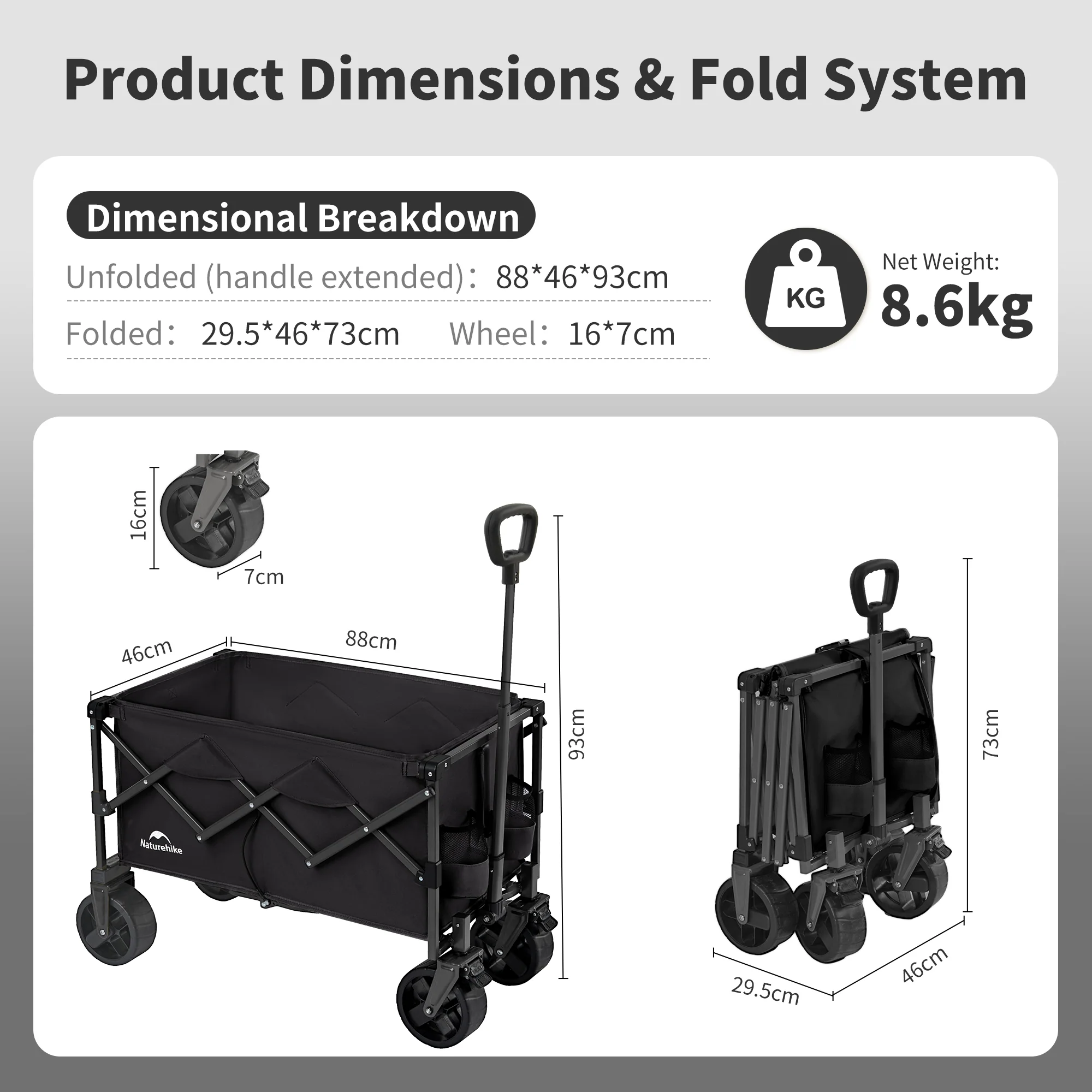 Lightweight Folding Camping Wagon - Image 18