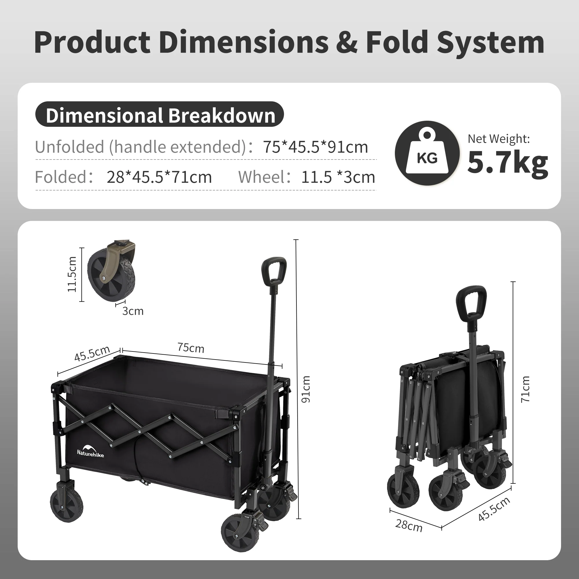 Lightweight Folding Camping Wagon - Image 19