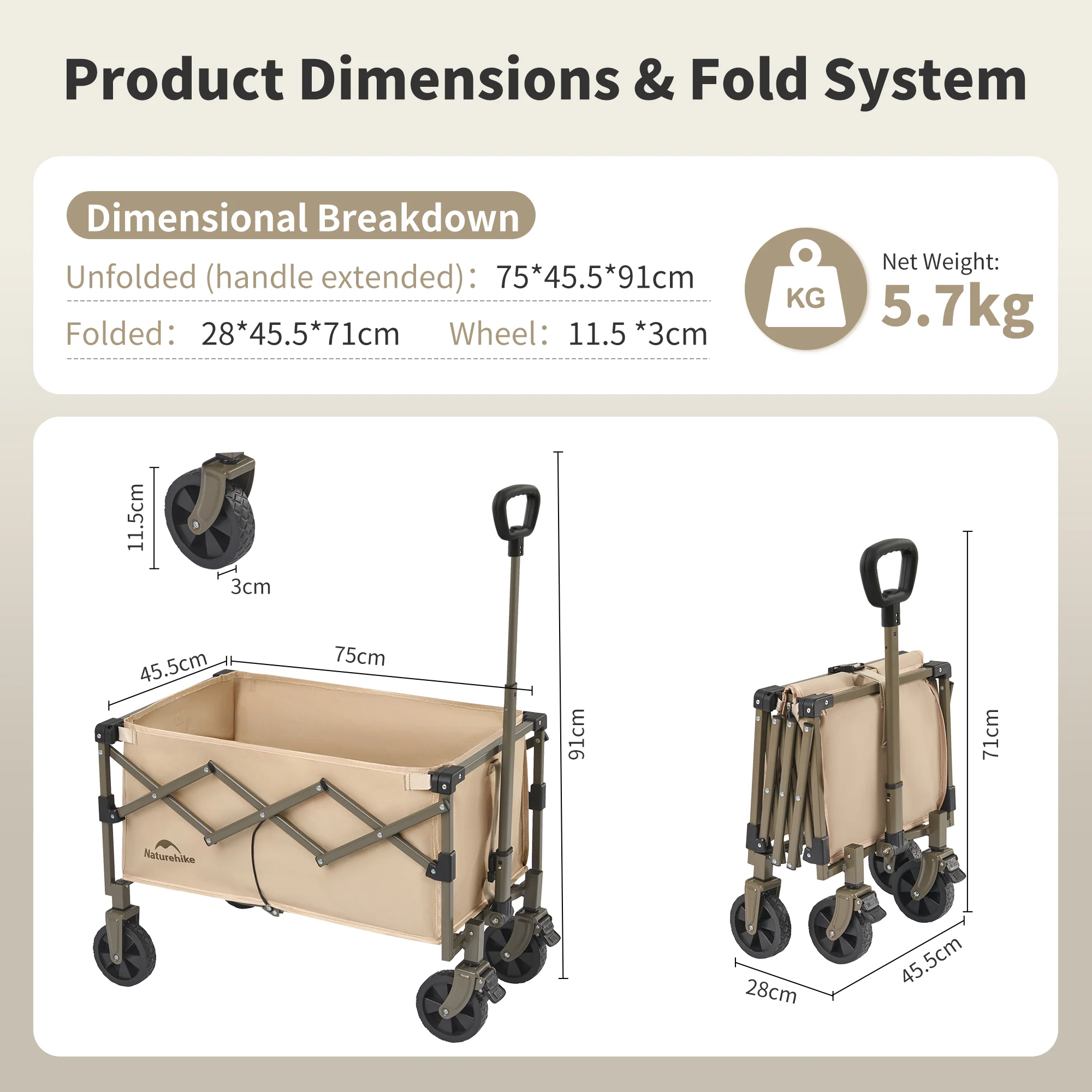 Lightweight Folding Camping Wagon - Image 21