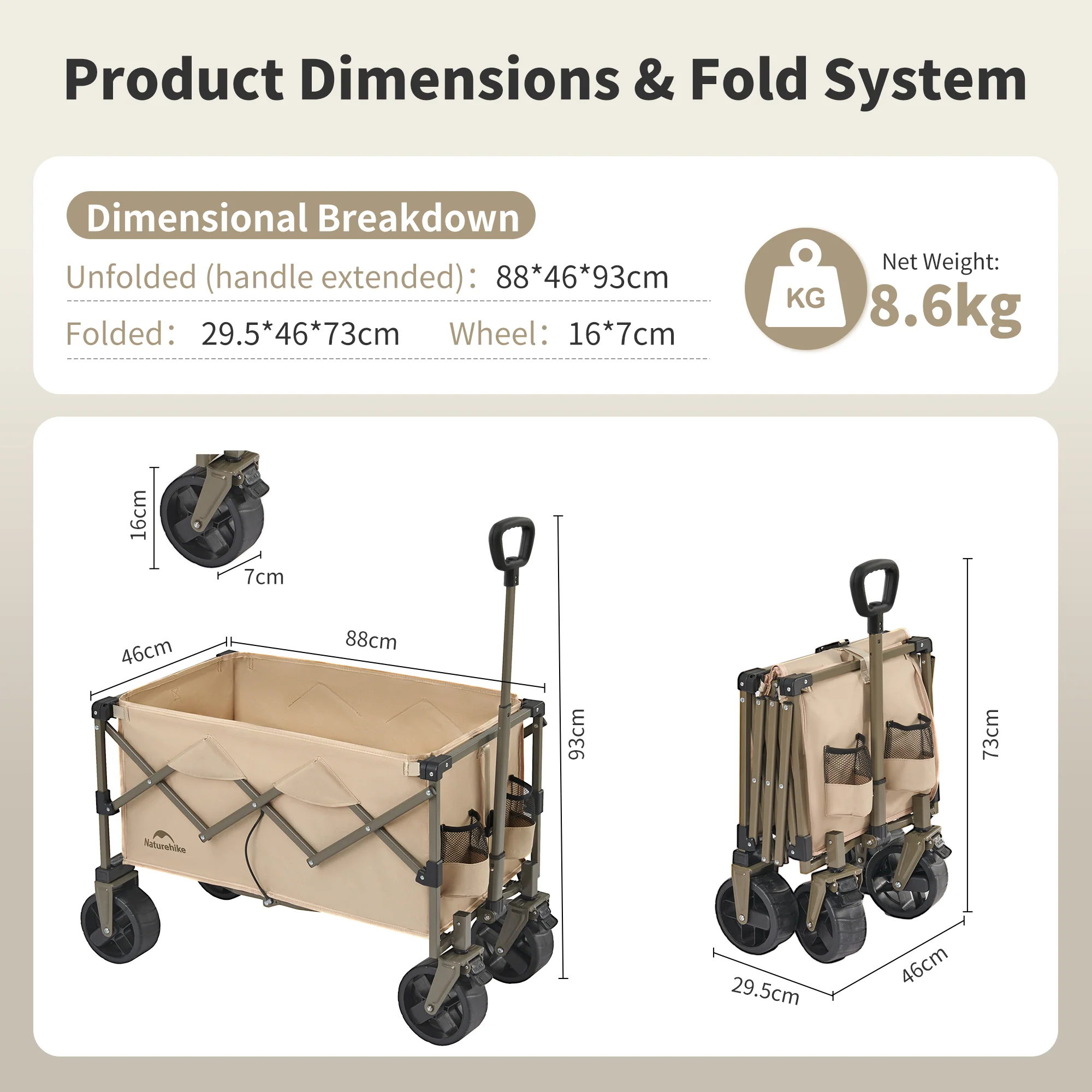 Lightweight Folding Camping Wagon - Image 22
