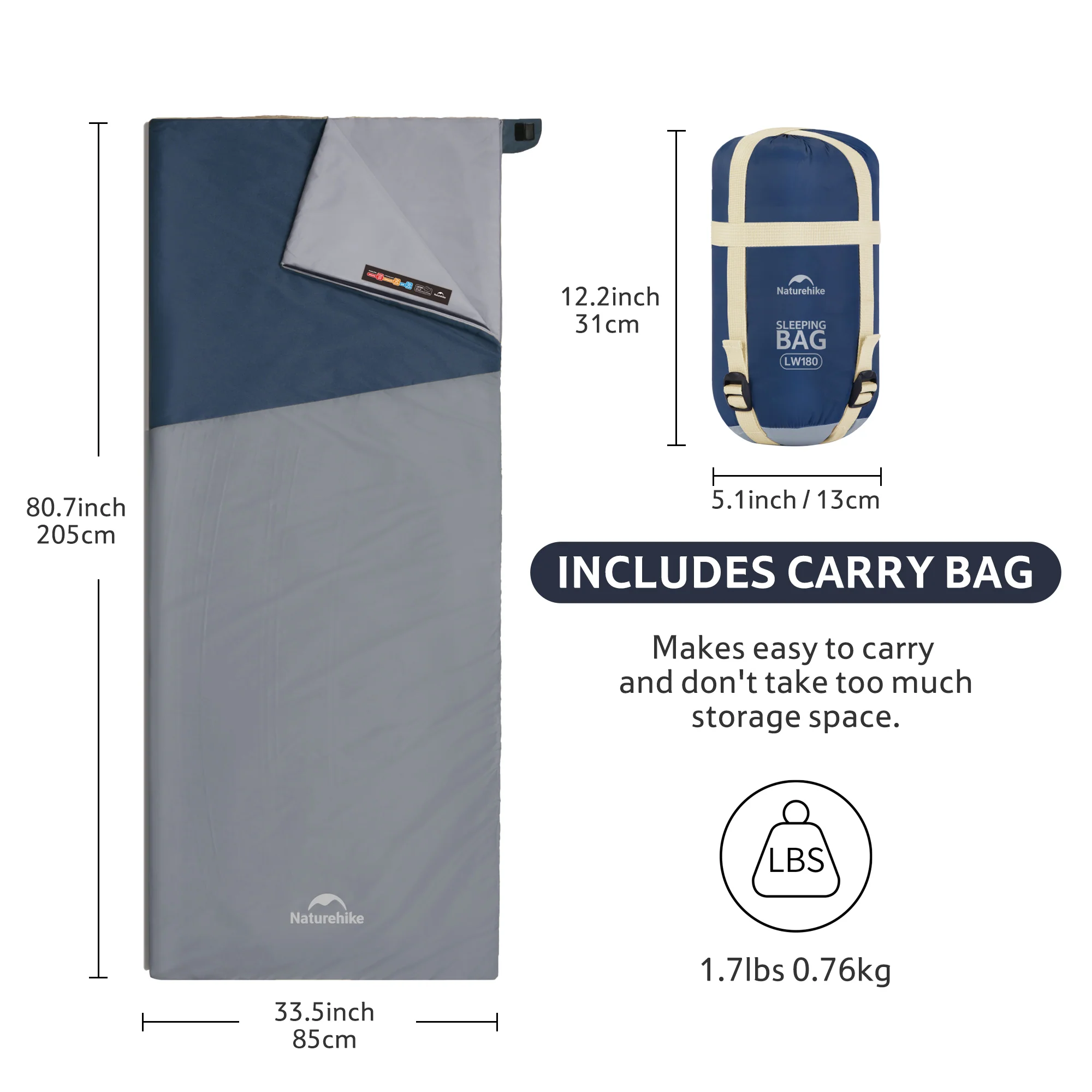 LW180™ Synthetic Sleeping Bag 59°F / 15°C - Image 13