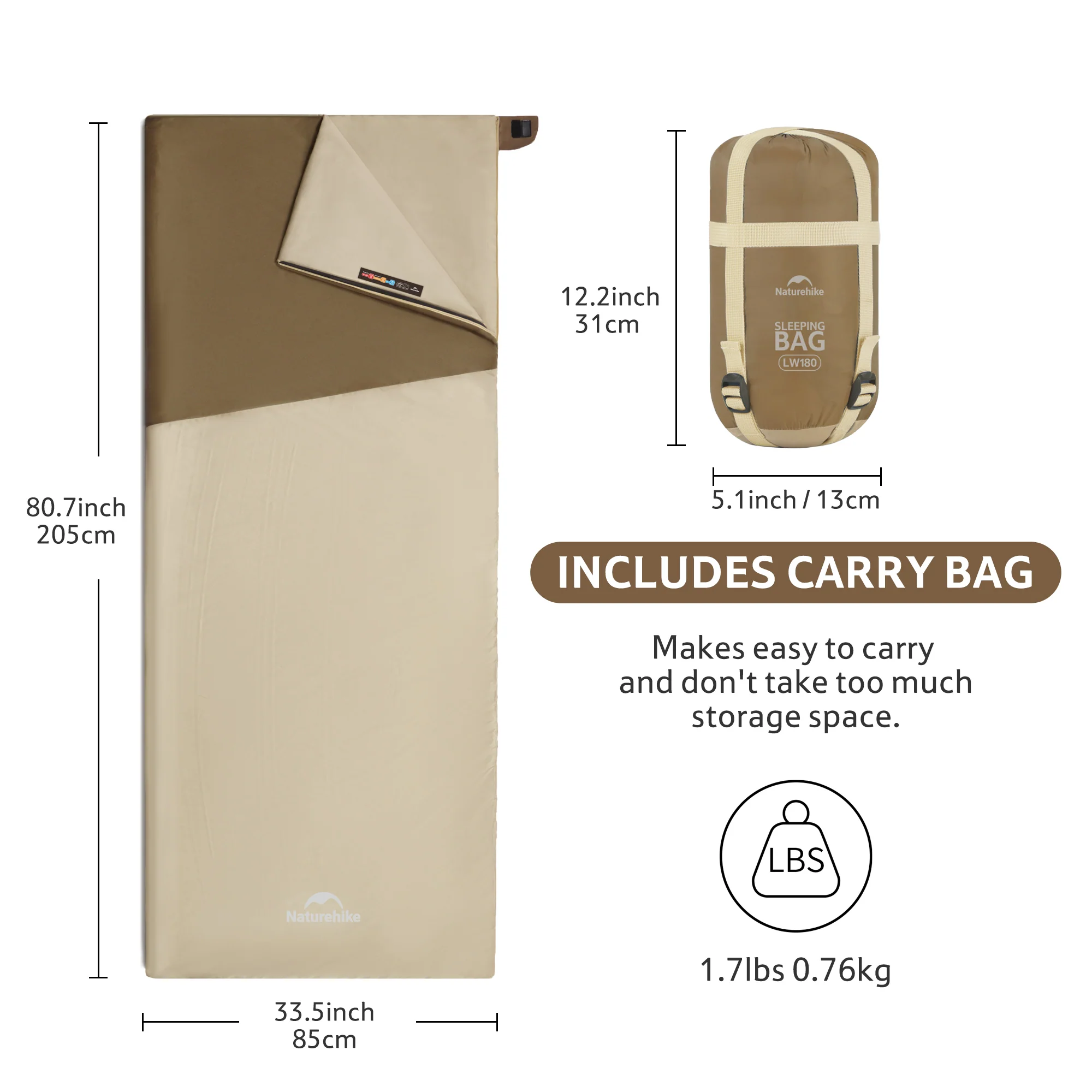 LW180™ Synthetic Sleeping Bag 59°F / 15°C - Image 15