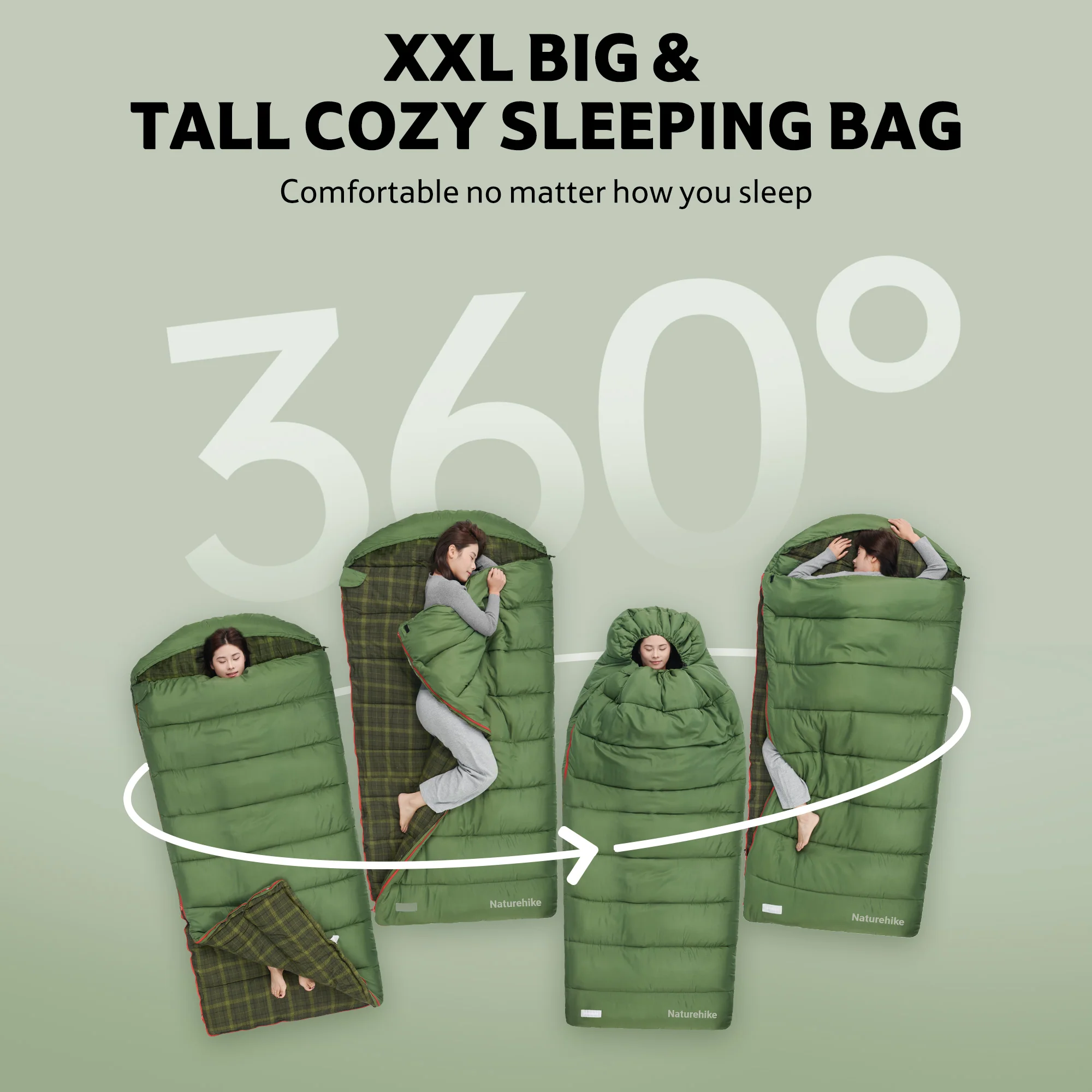 M Series™ Wide Flannel Sleeping Bag 32°F / 0°C - Image 3