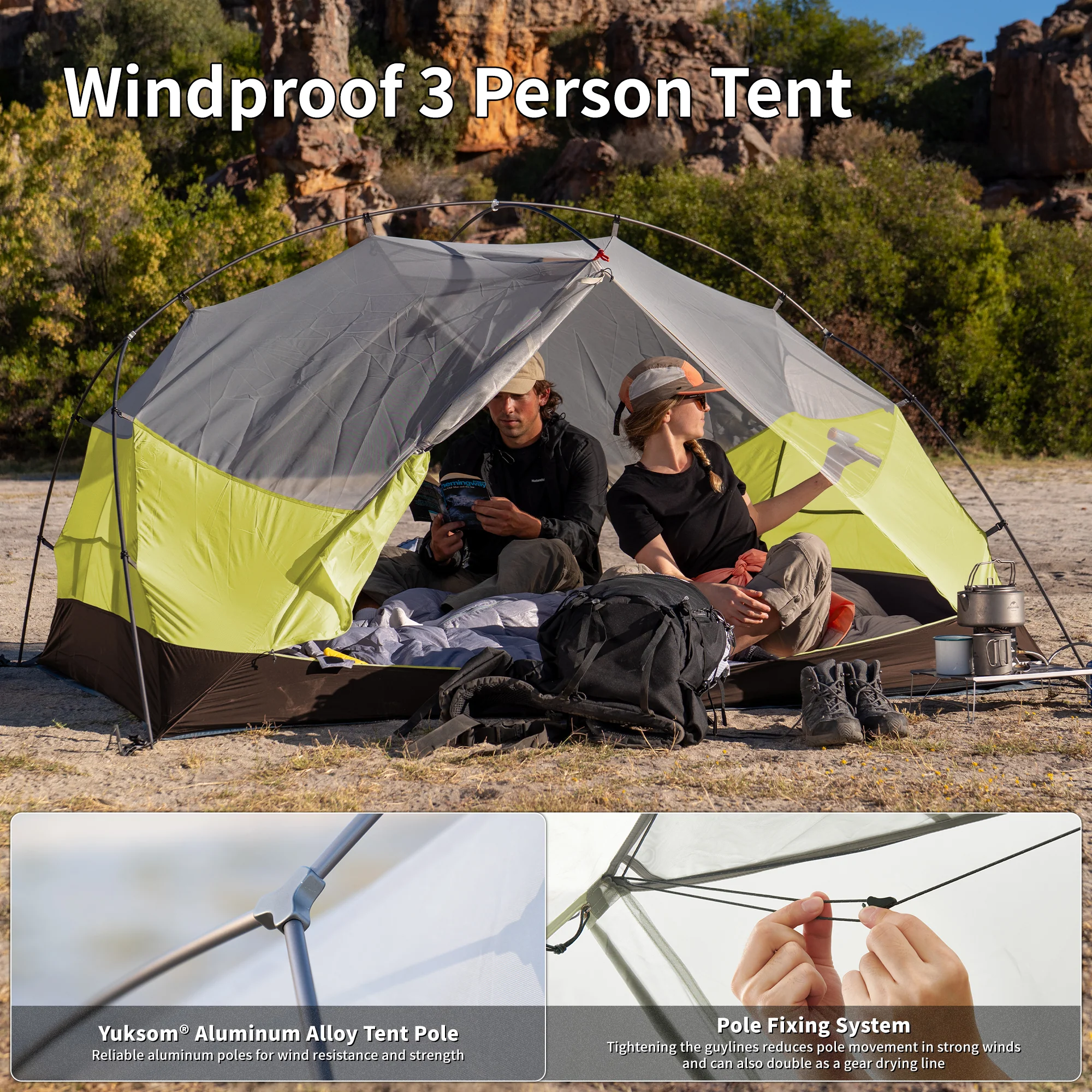 Mongar™ BASE 3-Person Backpacking Tent - Image 9