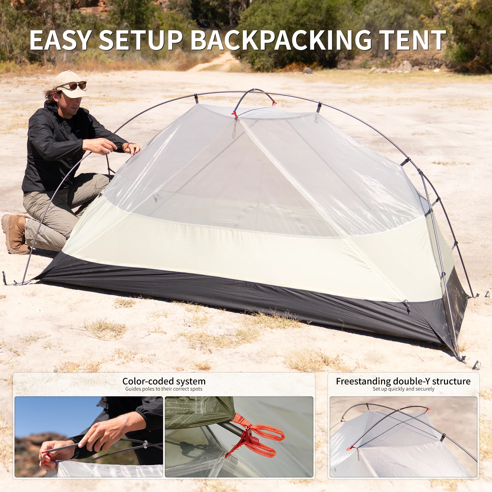 Mongar™ Pro 1-Person Ultralight Backpacking Tent - Image 6