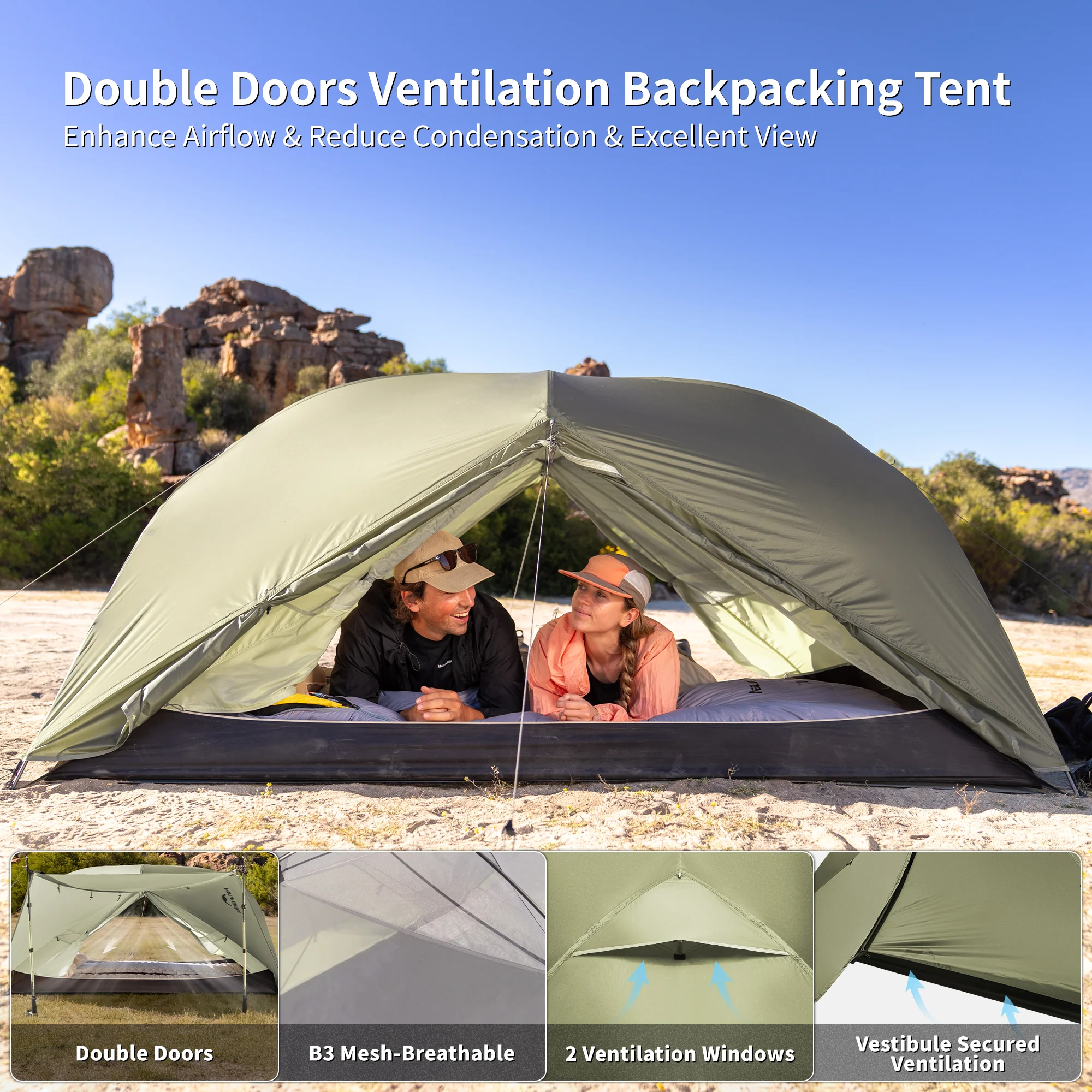 Mongar™ Pro 2-Person Ultralight Backpacking Tent - Image 6