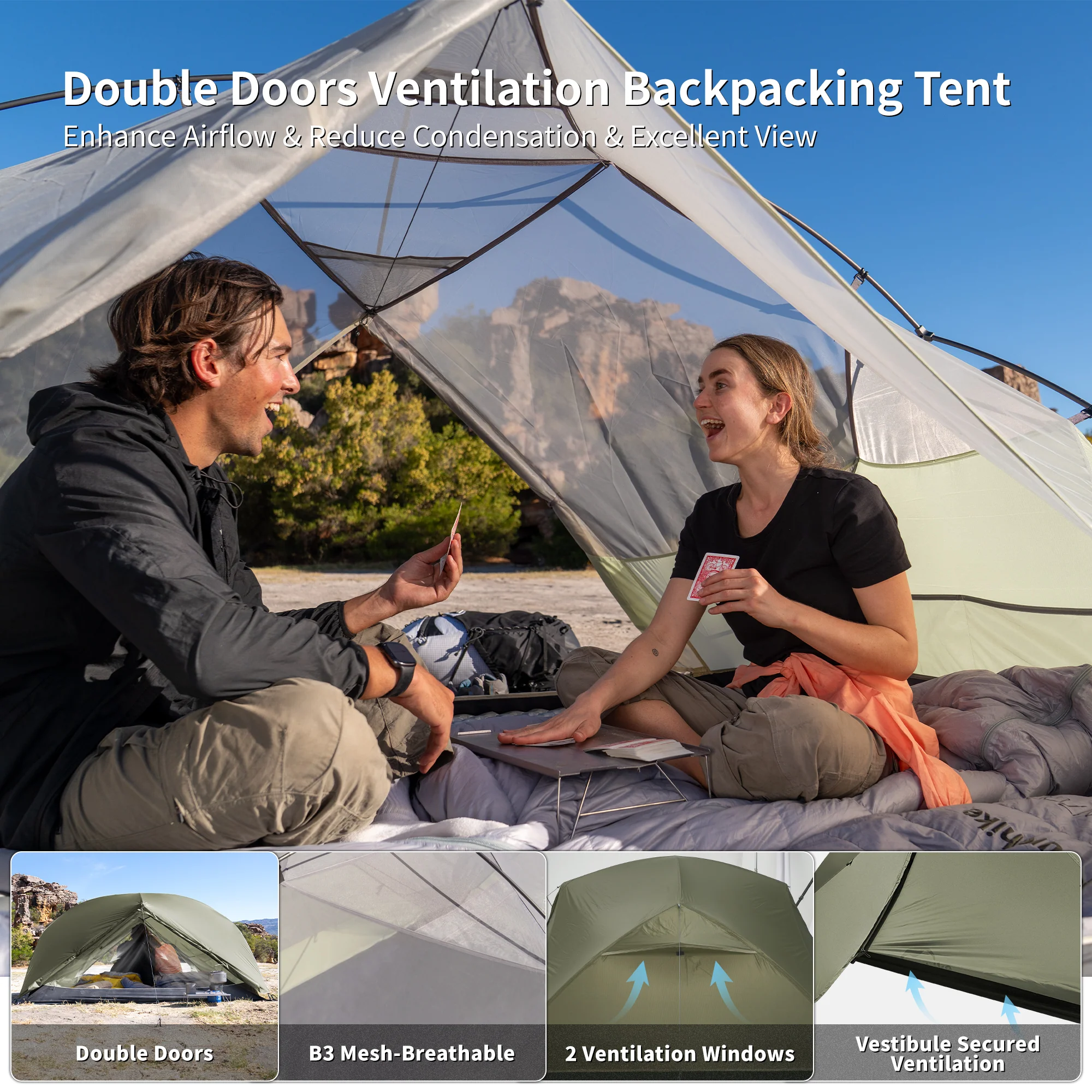 Mongar™ Pro 3-Person Ultralight Backpacking Tent - Image 5