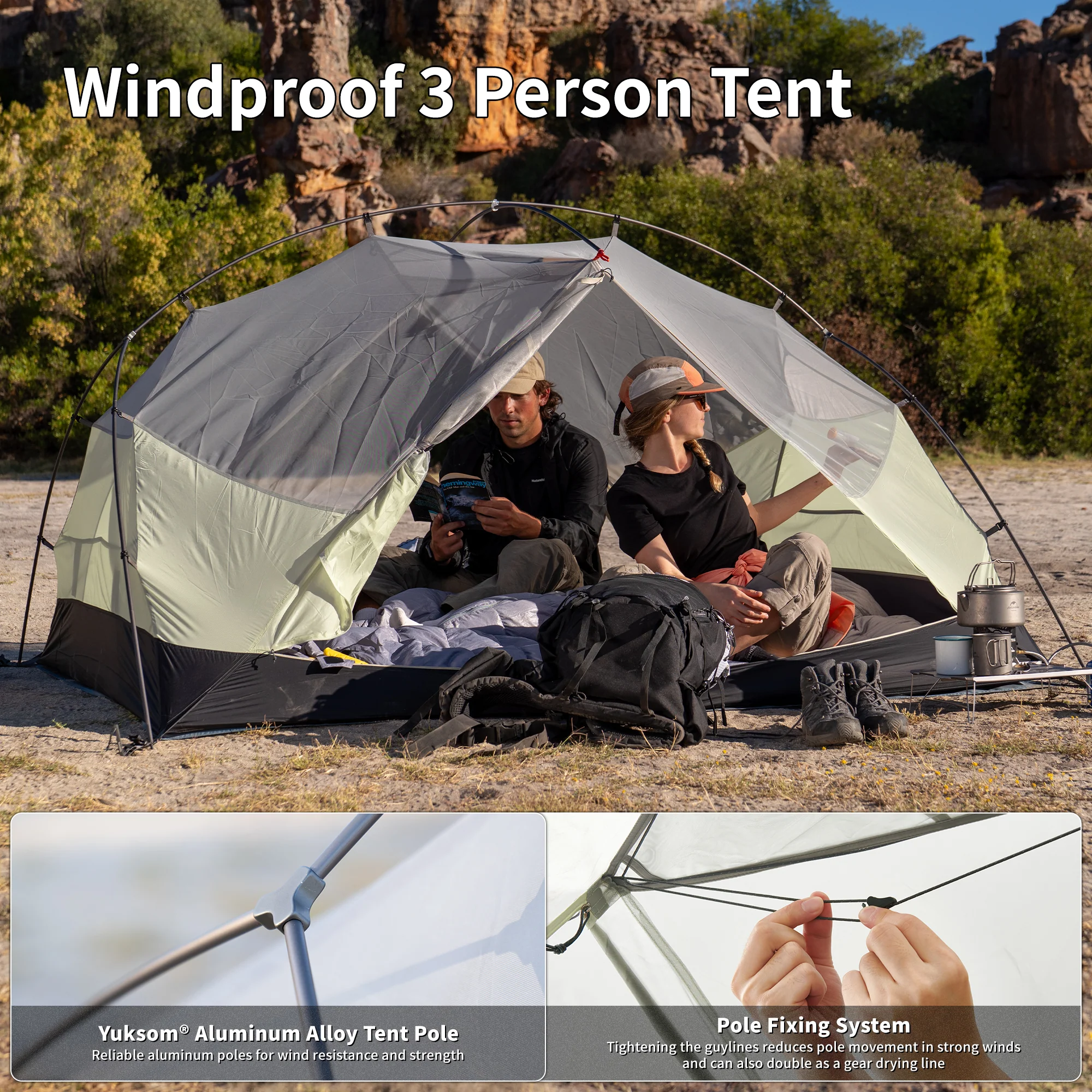 Mongar™ Pro 3-Person Ultralight Backpacking Tent - Image 7