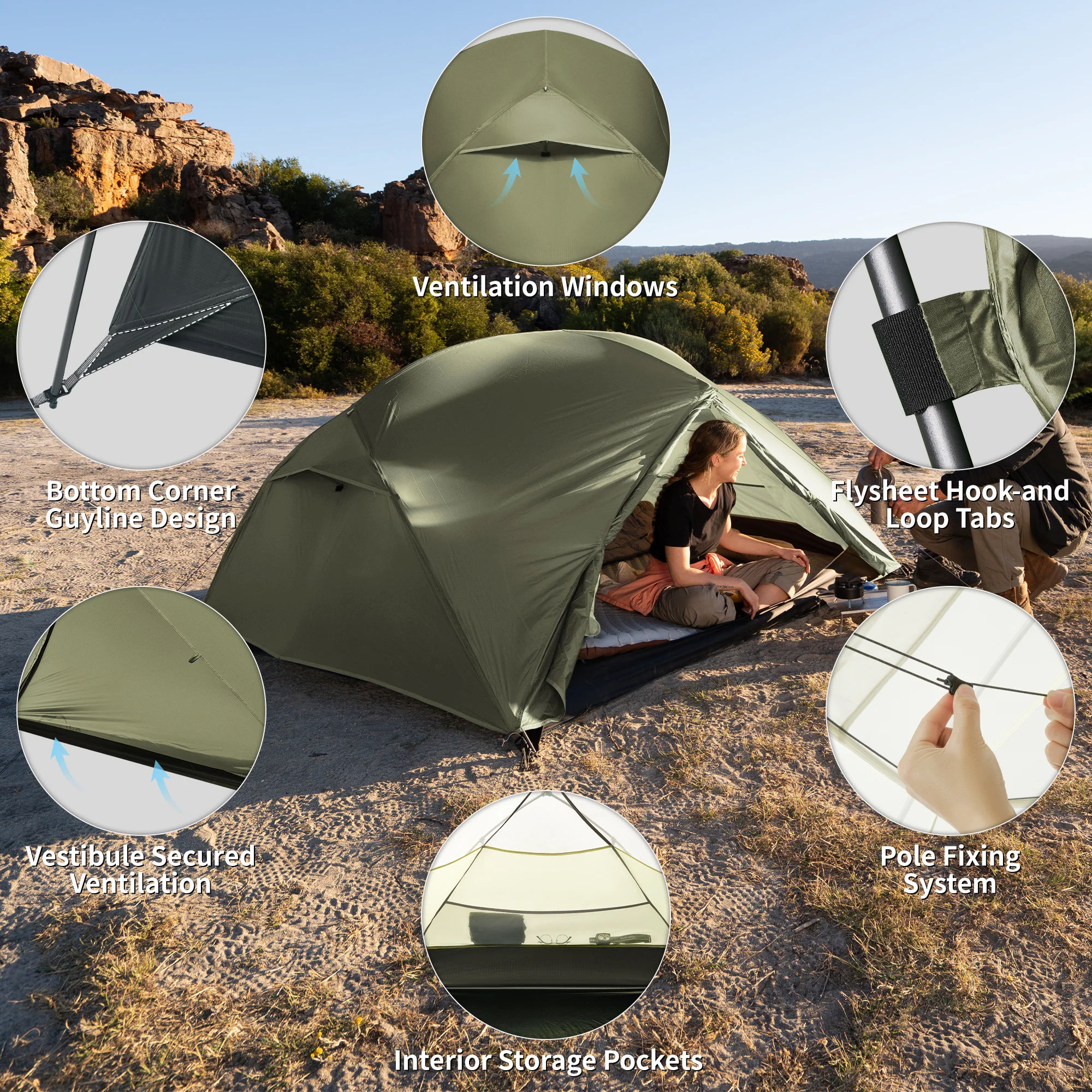 Mongar™ Pro 3-Person Ultralight Backpacking Tent - Image 8