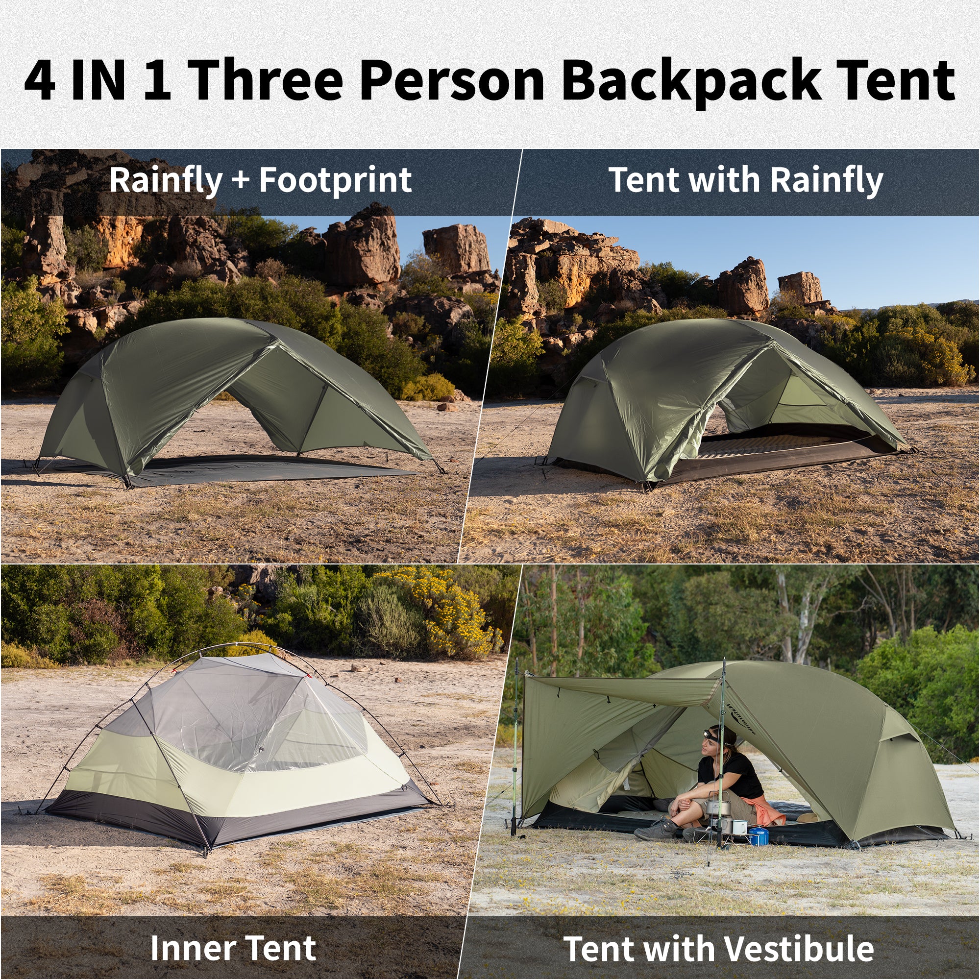 Mongar™ Pro 3-Person Ultralight Backpacking Tent - Image 9