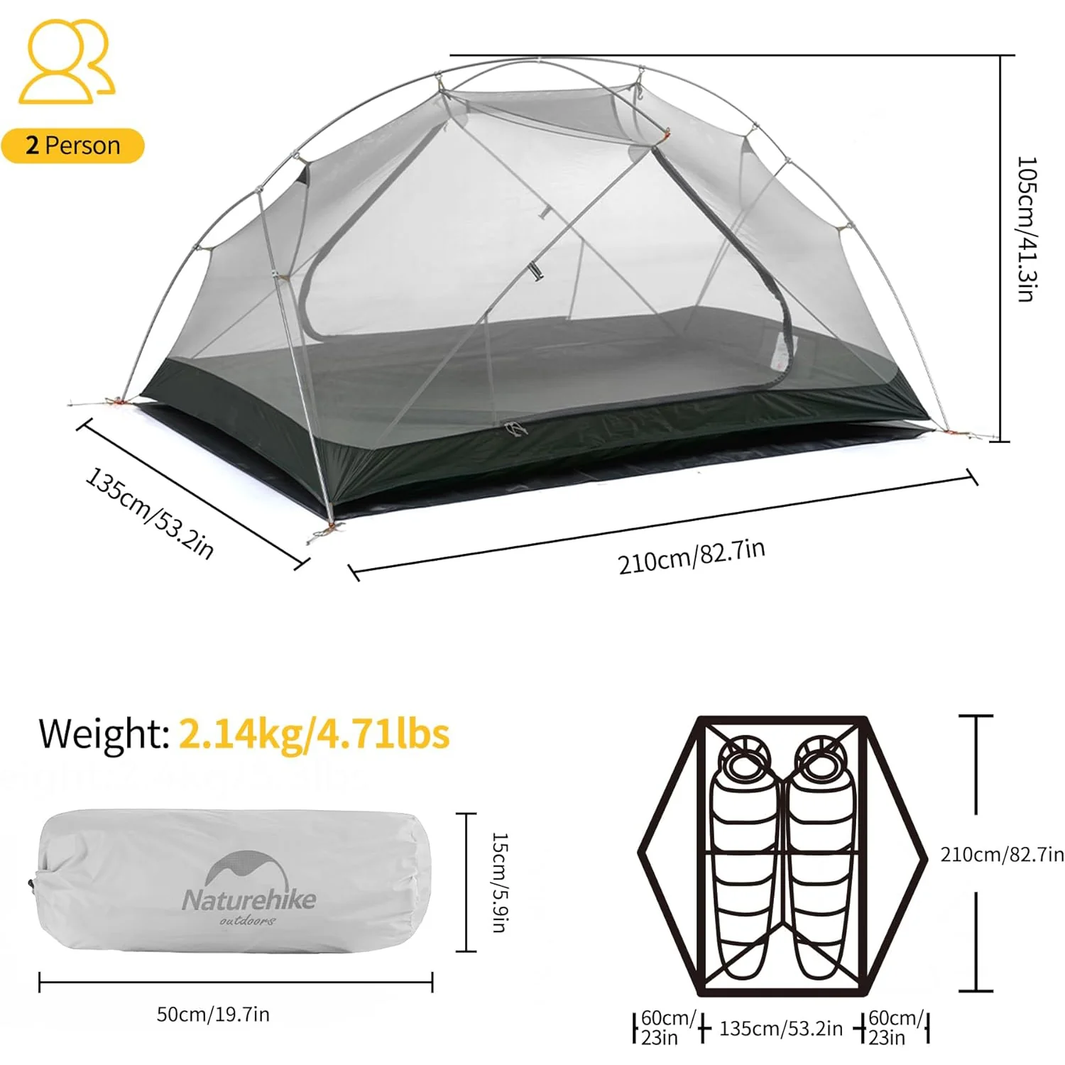 Mongar™ 2-Person Ultralight Backpacking Tent - Image 6