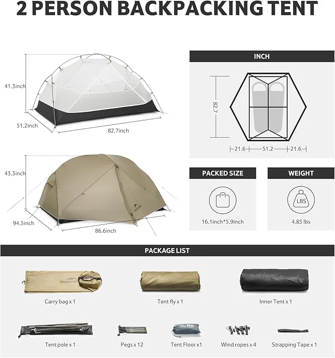 Mongar™ UL 2-Person Ultralight Backpacking Tent - Image 6
