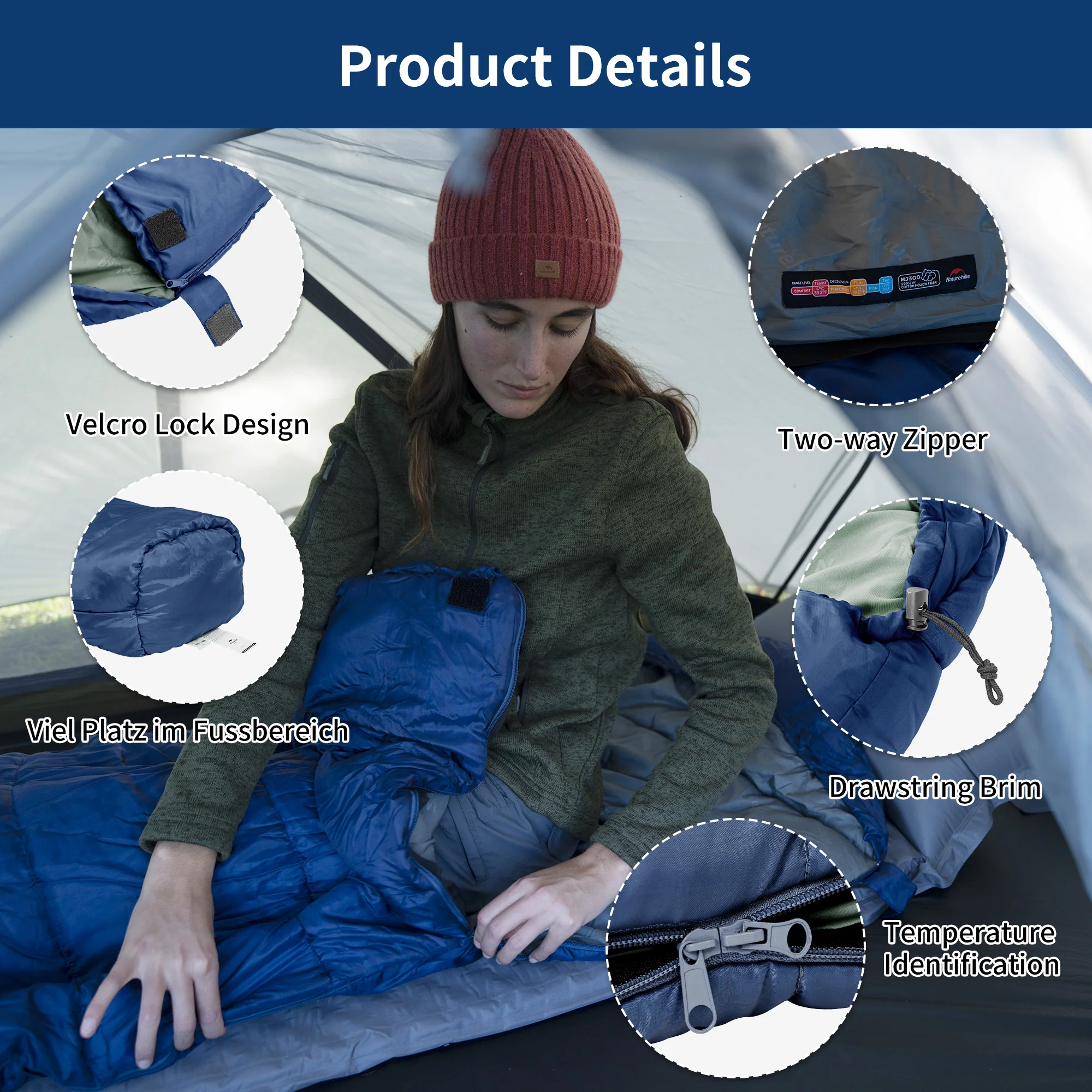 Mujin™ MJ600 Synthetic Mummy Sleeping Bag 23°F / -5°C - Image 7